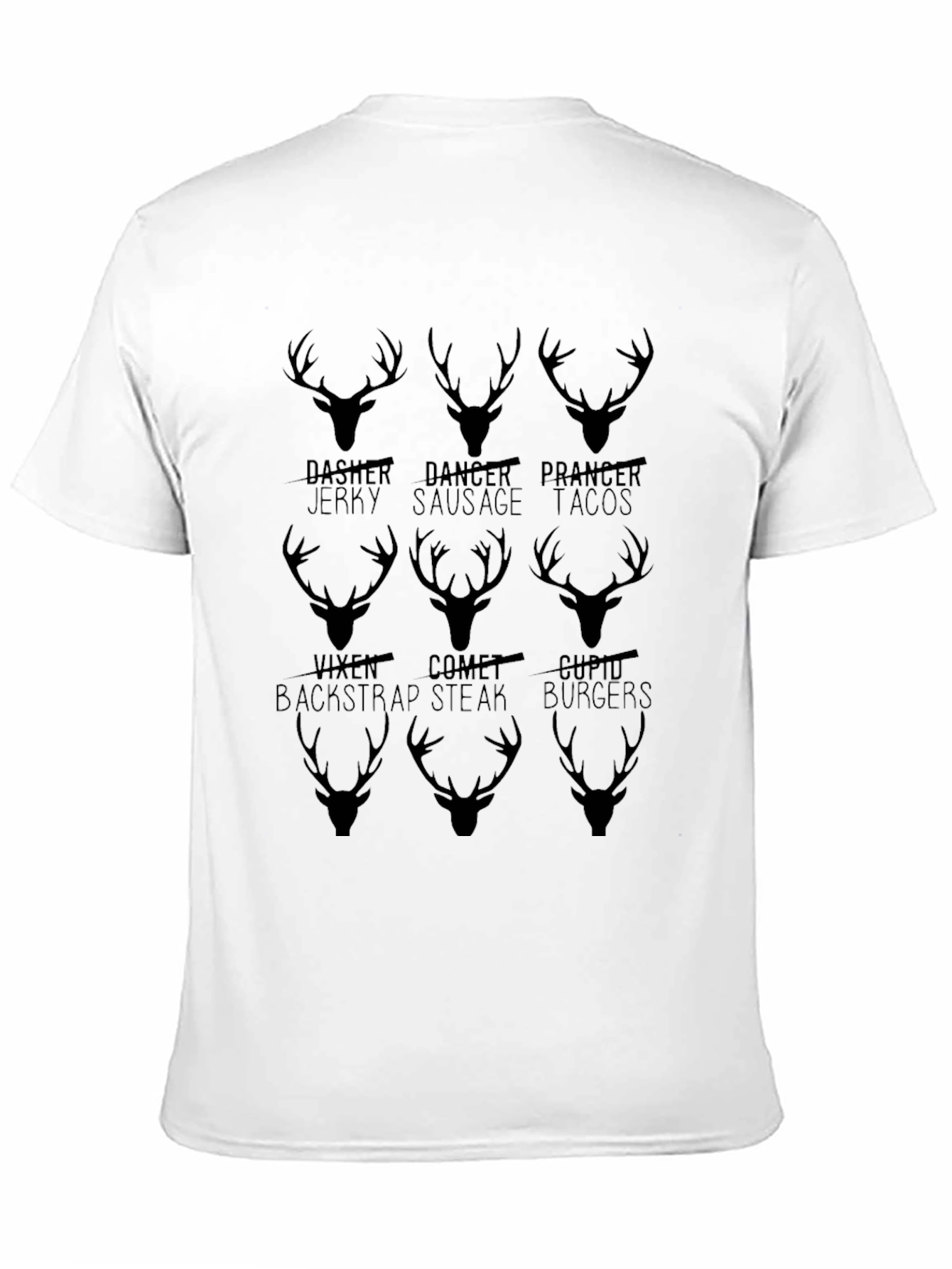 Deer Hunting Christmas T-Shirt Funny Reindeer Names Tee