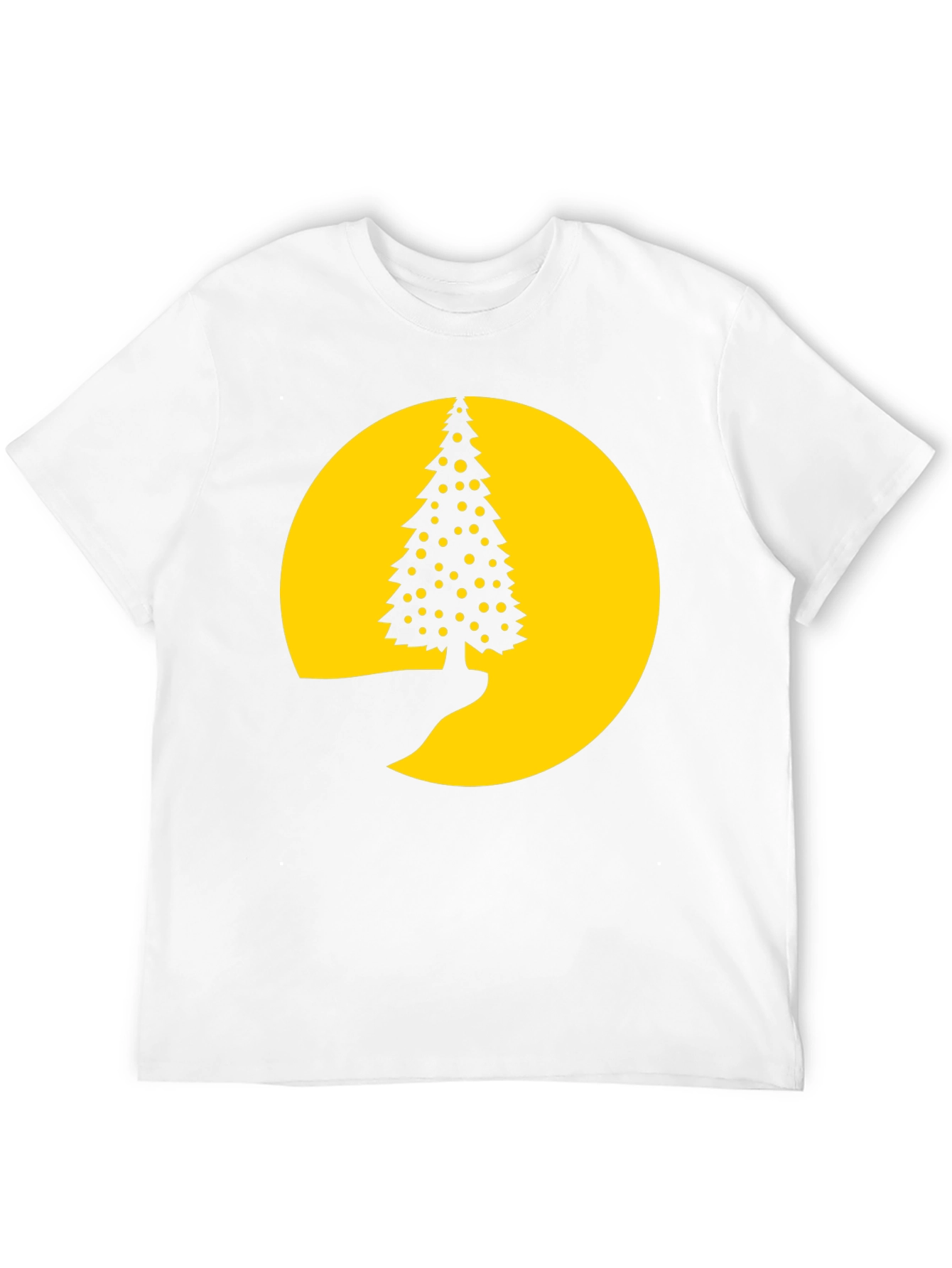Christmas Tree Moon Graphic Tee - Black