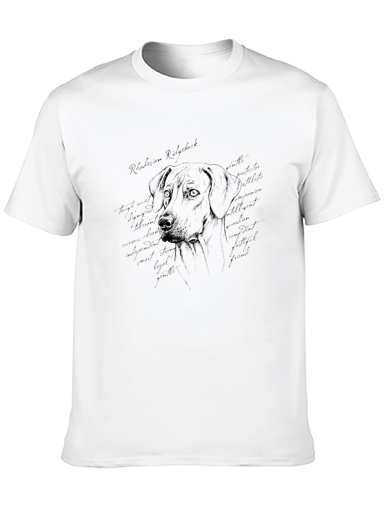 Rhodesian Ridgeback Dog Sketch T-Shirt
