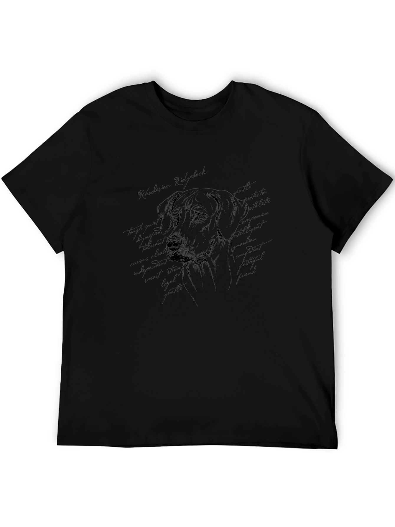Rhodesian Ridgeback Dog Sketch T-Shirt
