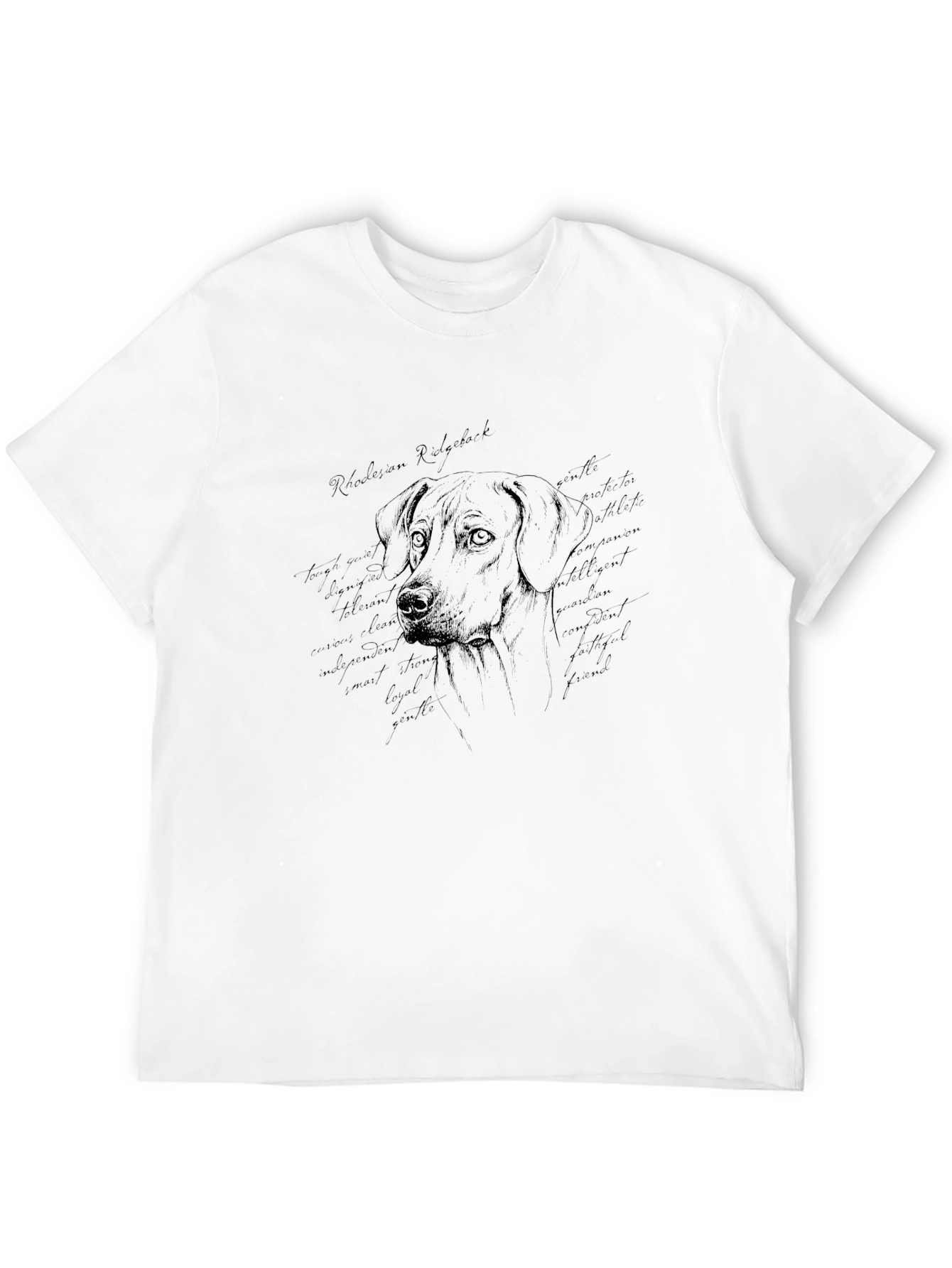 Rhodesian Ridgeback Dog Sketch T-Shirt