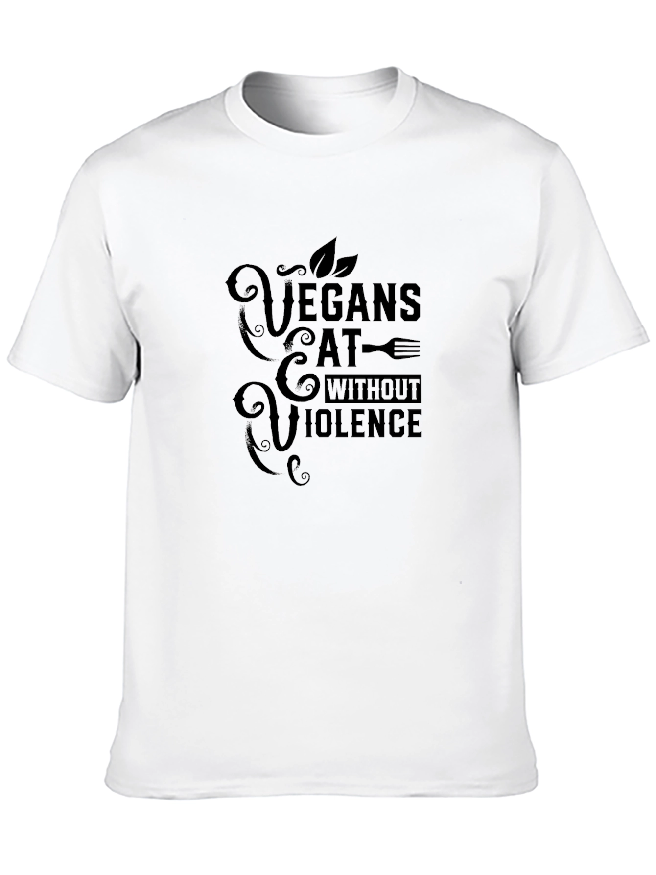 Vegan Eat Without Violence T-Shirt - Black
