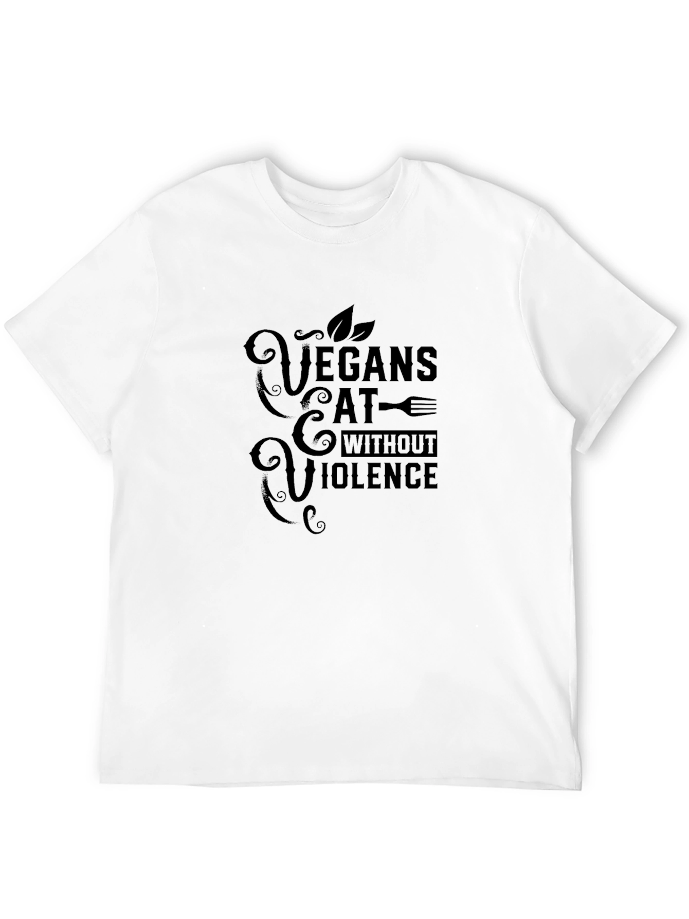 Vegan Eat Without Violence T-Shirt - Black