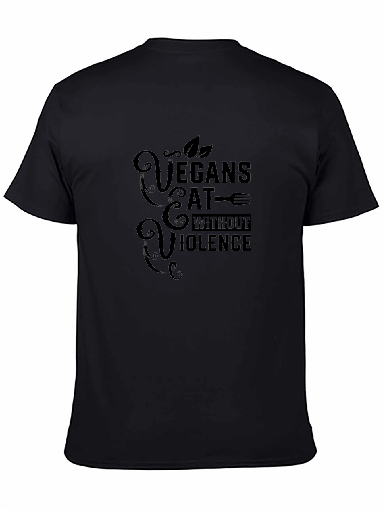 Vegan Eat Without Violence T-Shirt - Black