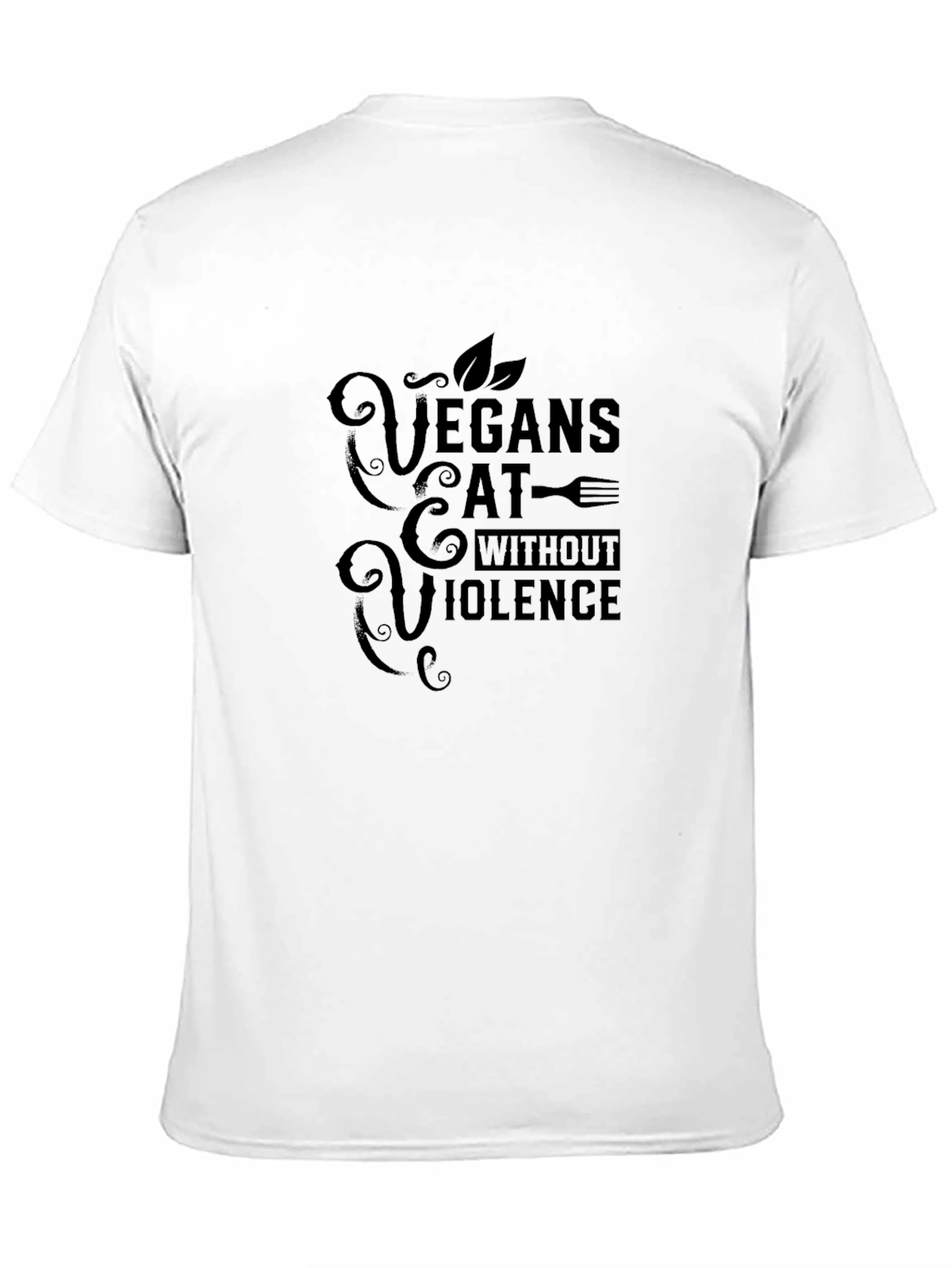 Vegan Eat Without Violence T-Shirt - Black