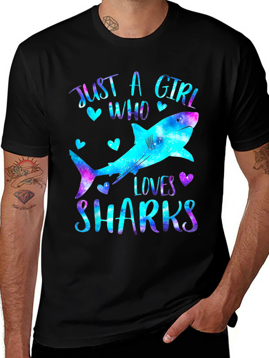 Just A Girl Who Loves Sharks T-Shirt