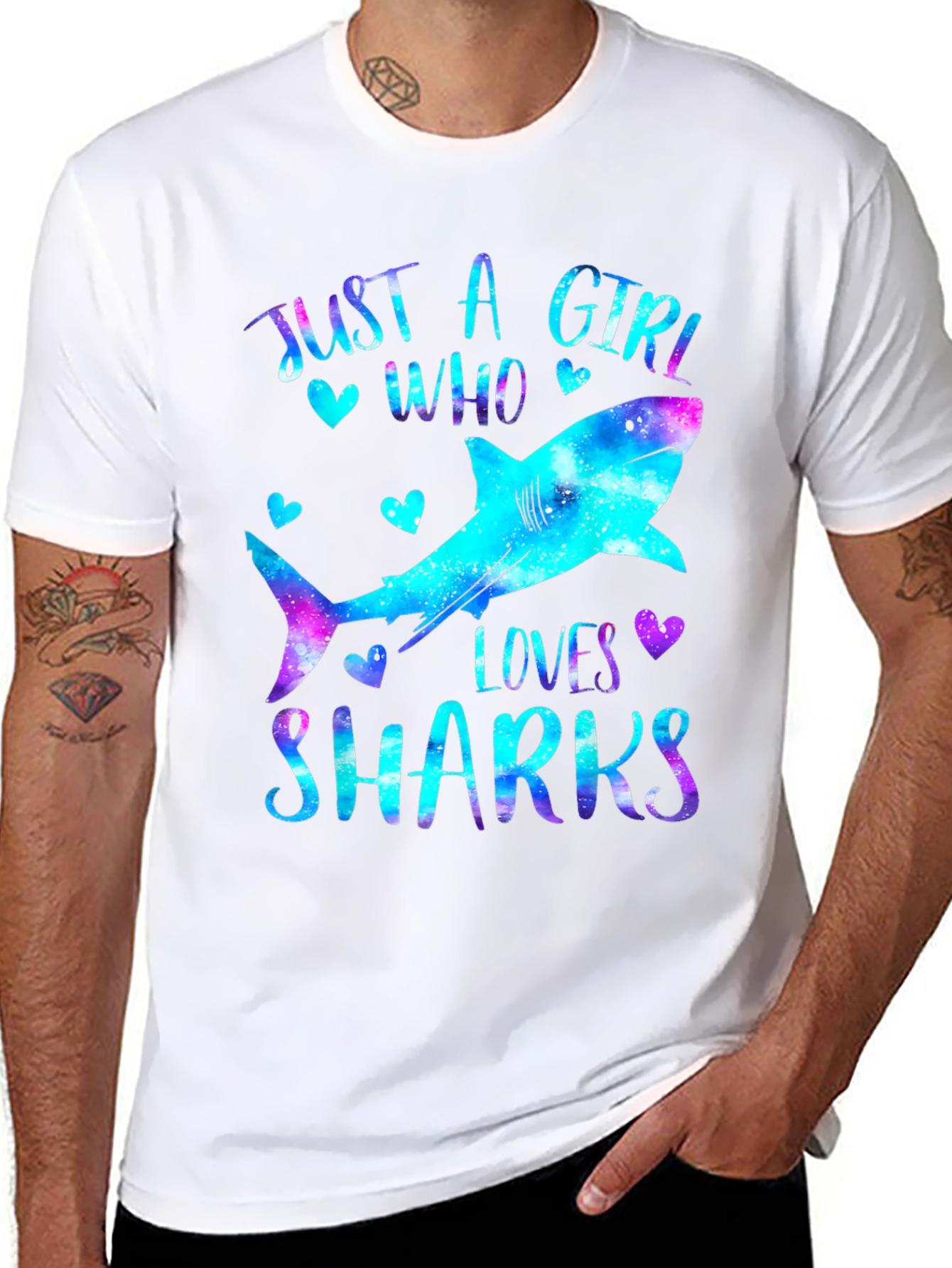 Just A Girl Who Loves Sharks T-Shirt
