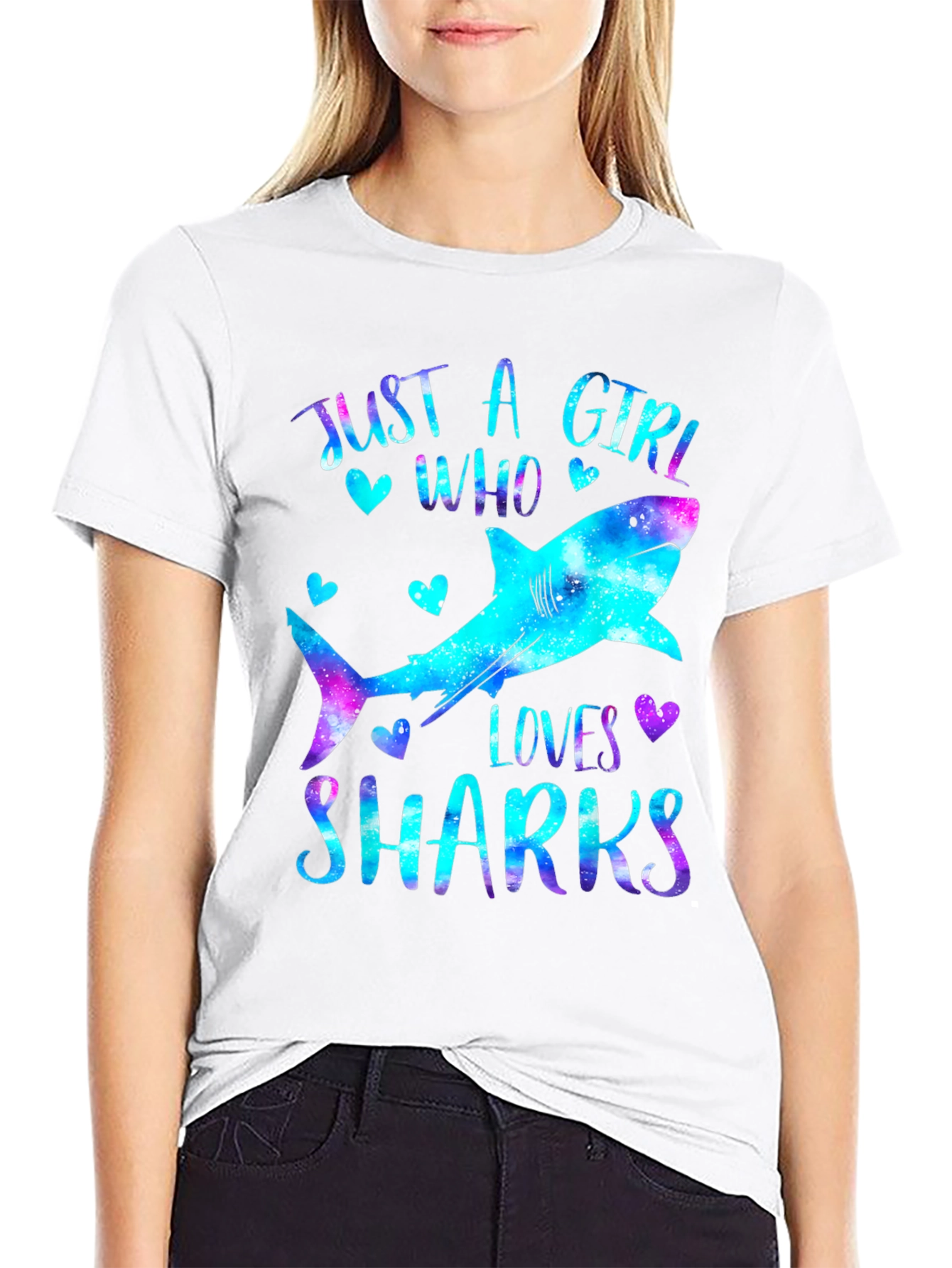 Just A Girl Who Loves Sharks T-Shirt