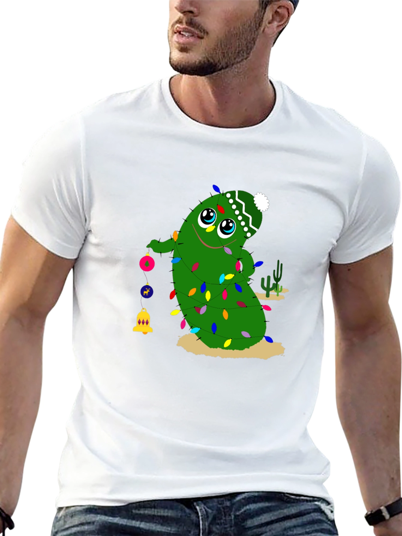 Festive Cactus Christmas T-Shirt