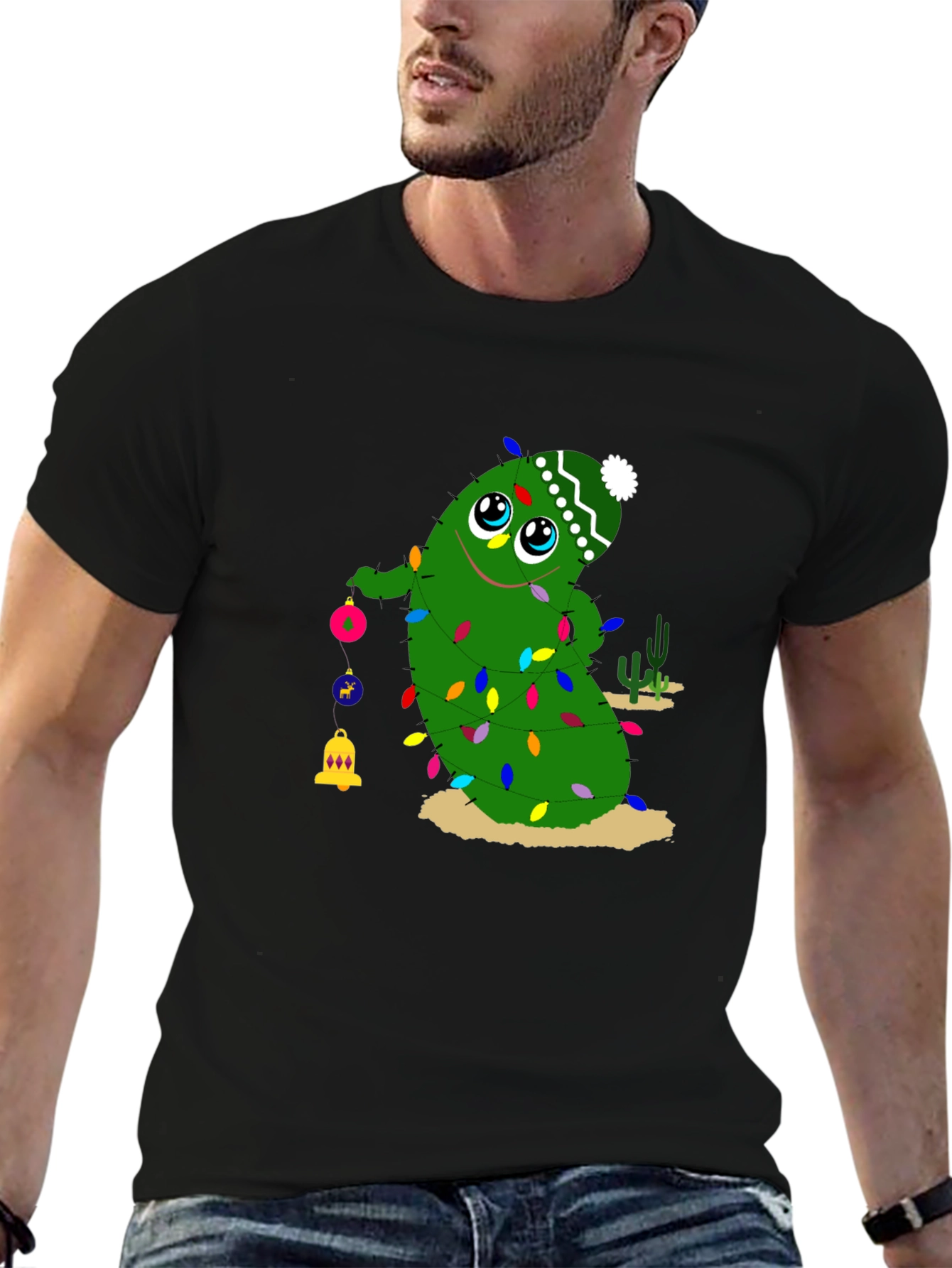 Festive Cactus Christmas T-Shirt