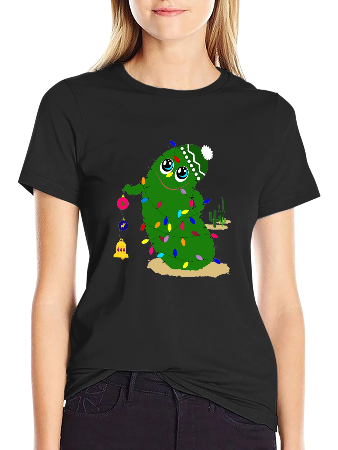 Festive Cactus Christmas T-Shirt