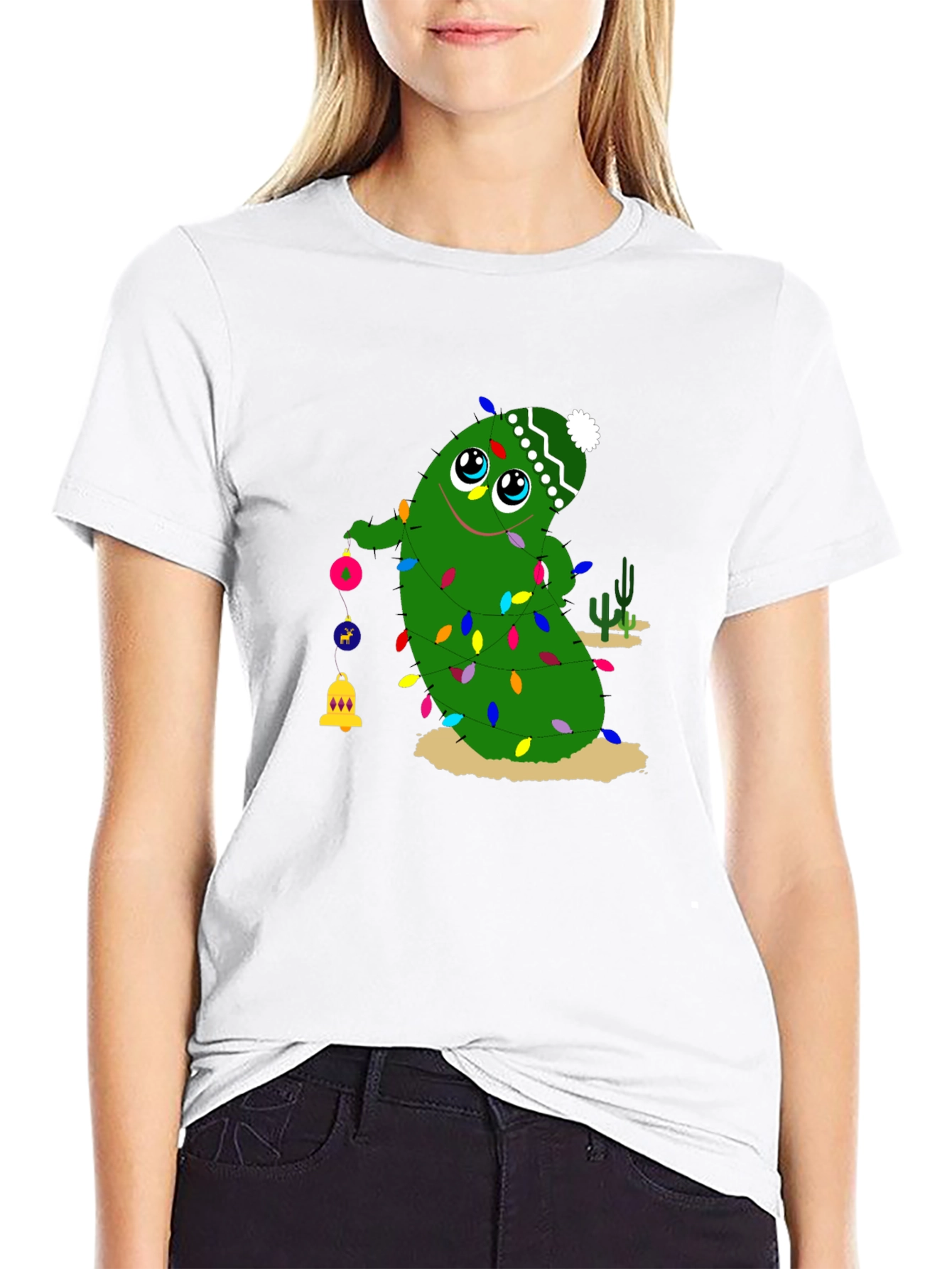 Festive Cactus Christmas T-Shirt