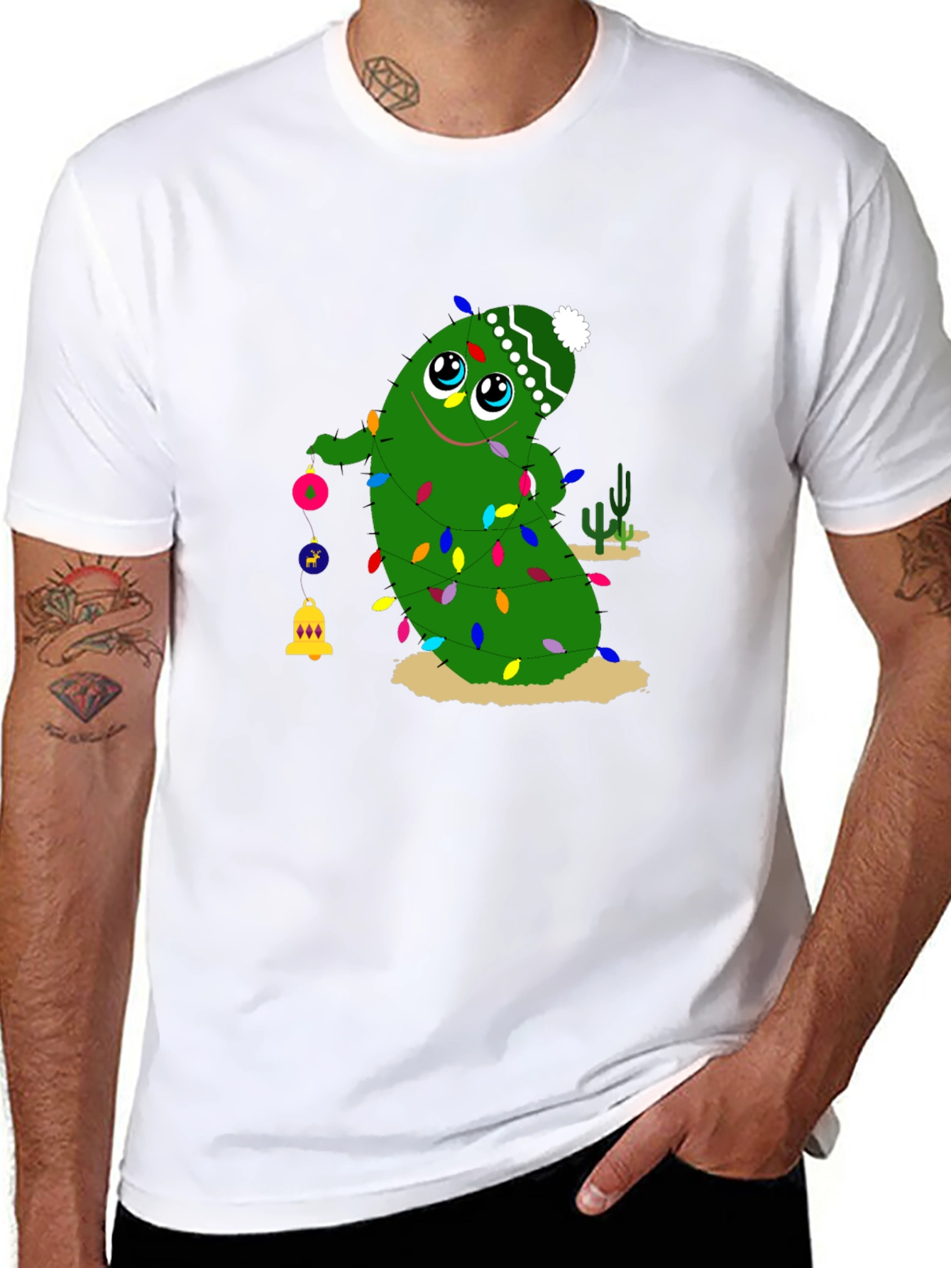 Festive Cactus Christmas T-Shirt