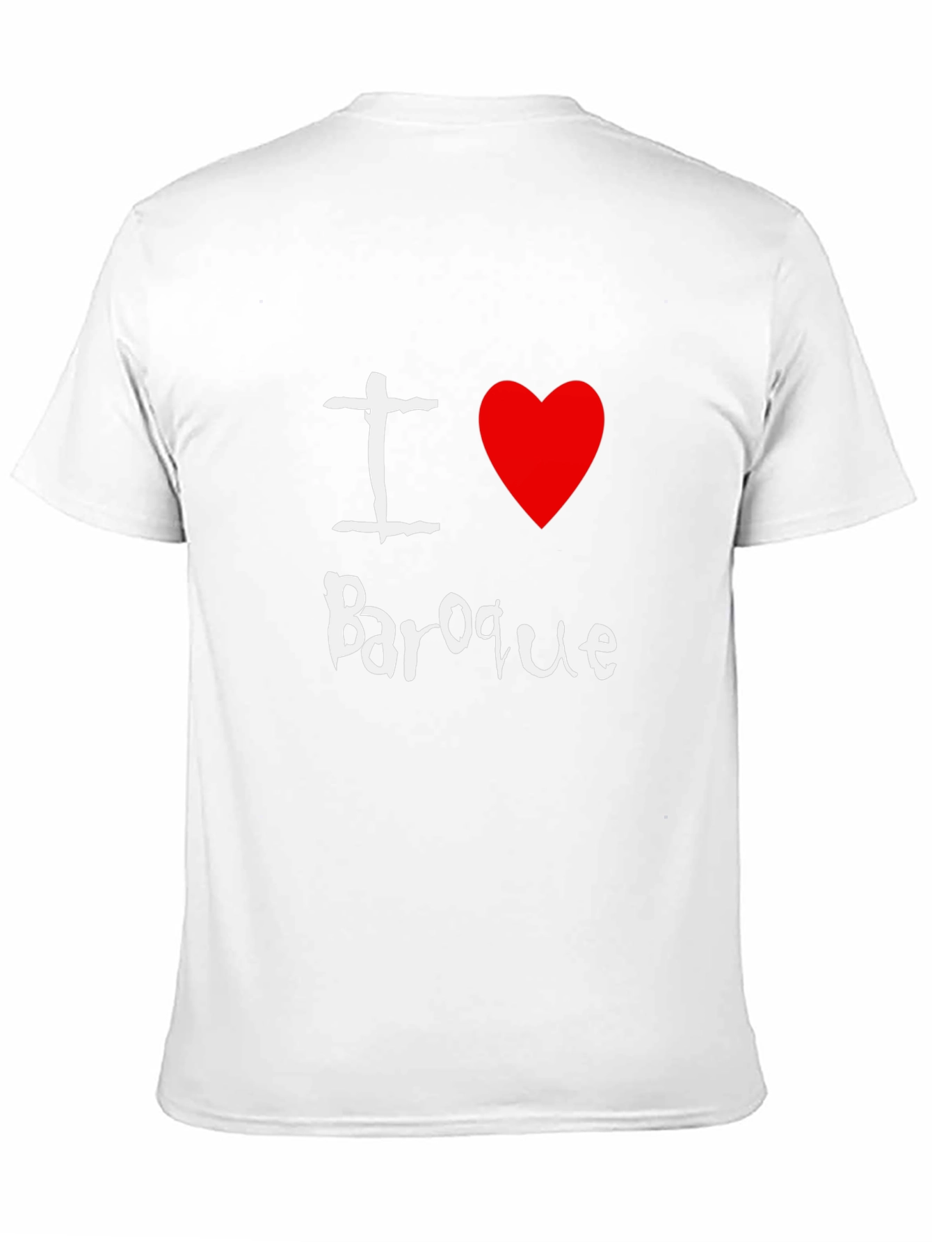 I Love Baroque Graphic T-Shirt Black Cotton Tee