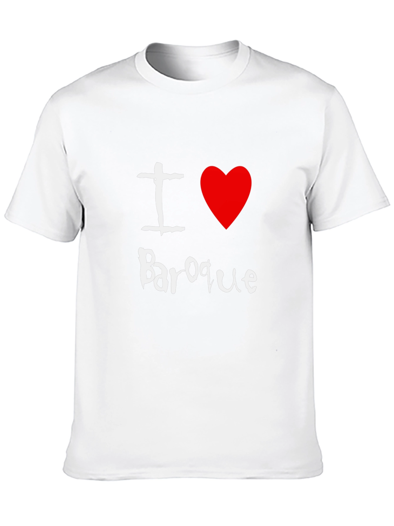 I Love Baroque Graphic T-Shirt Black Cotton Tee