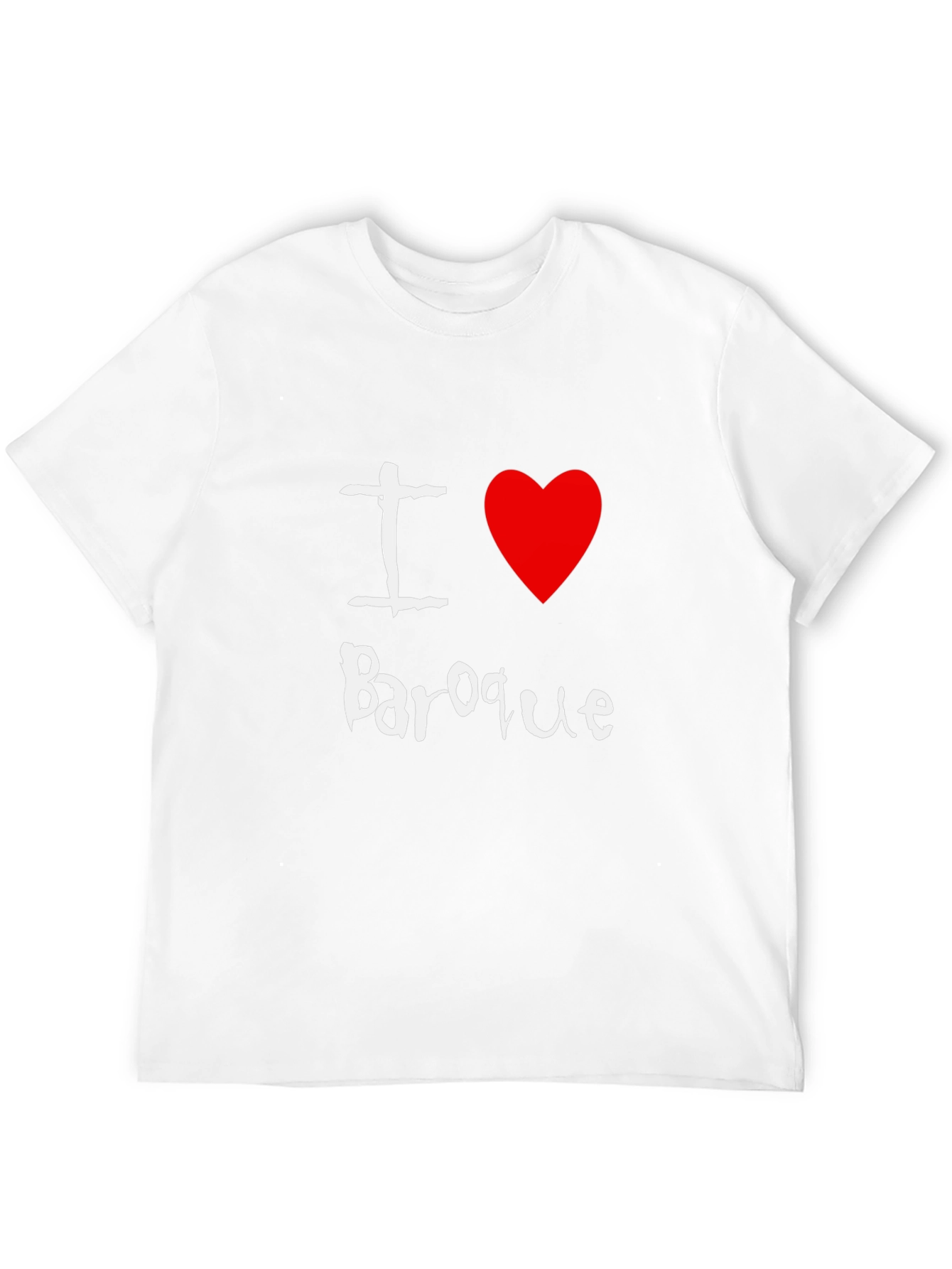 I Love Baroque Graphic T-Shirt Black Cotton Tee