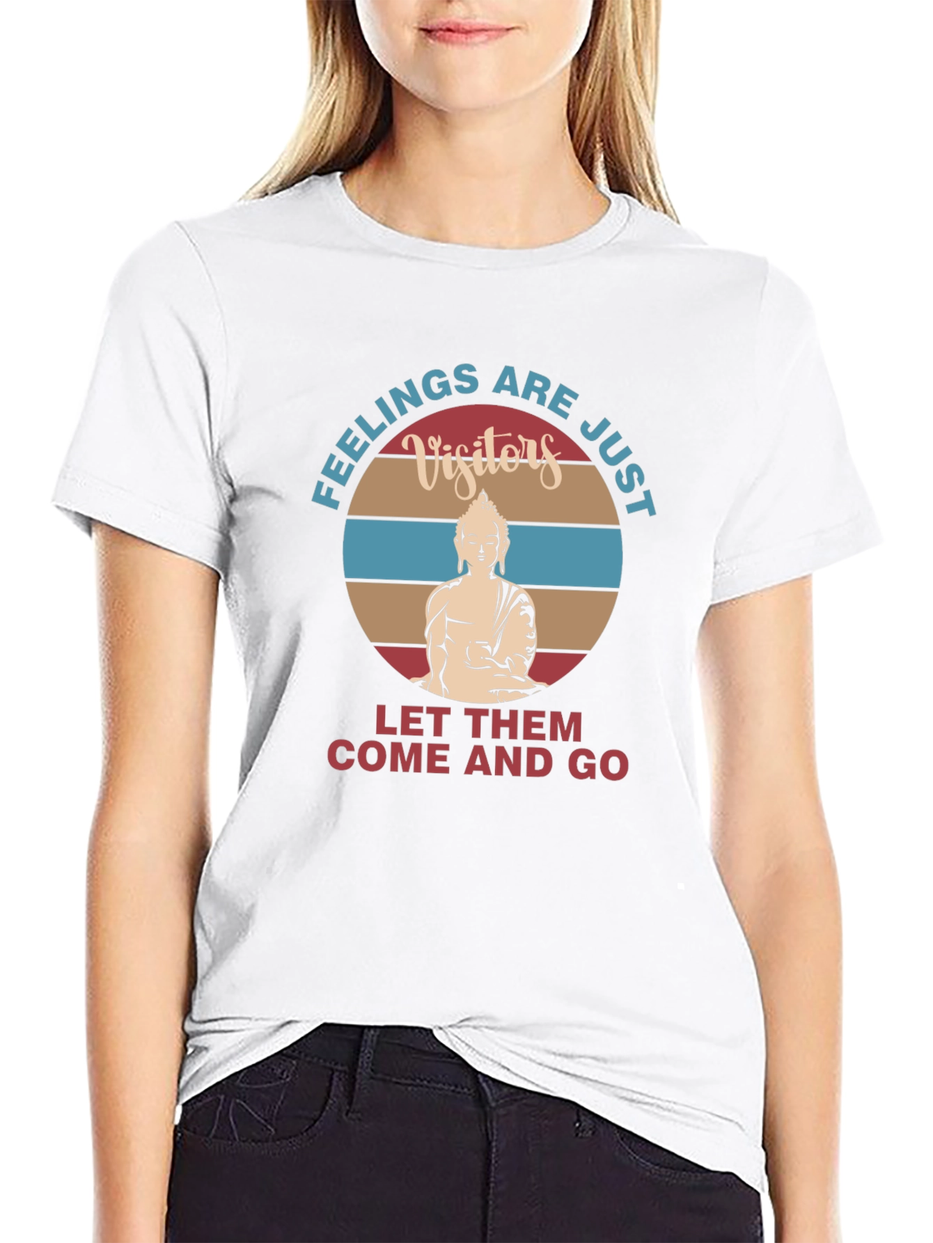 Feelings Are Just Visitors Buddha T-Shirt