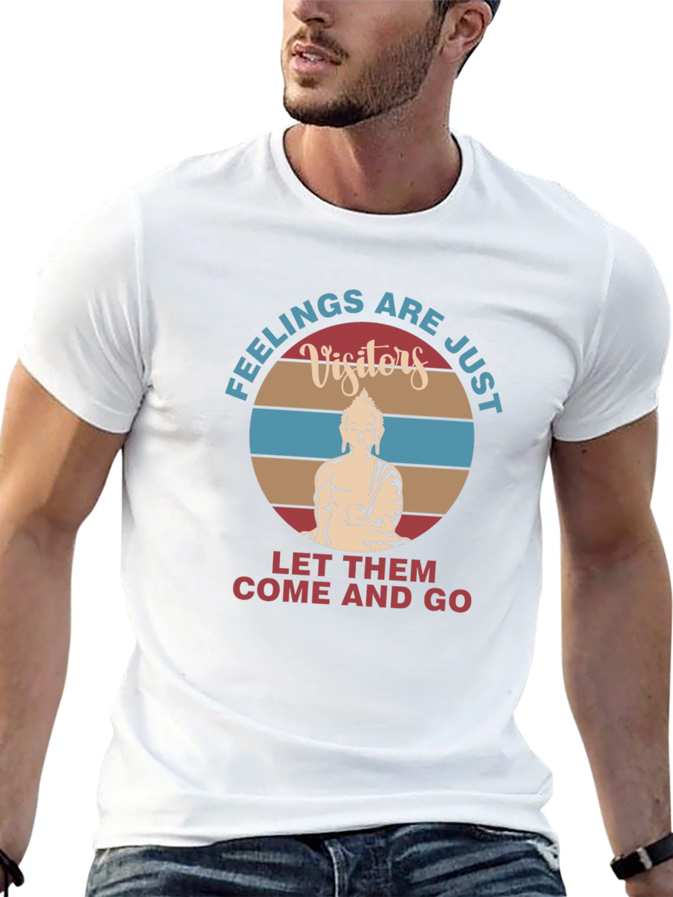 Feelings Are Just Visitors Buddha T-Shirt