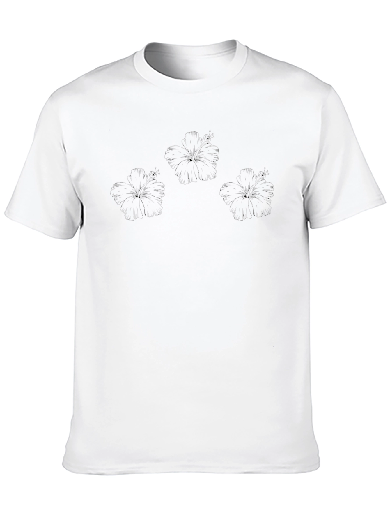 Floral Print Black T-Shirt