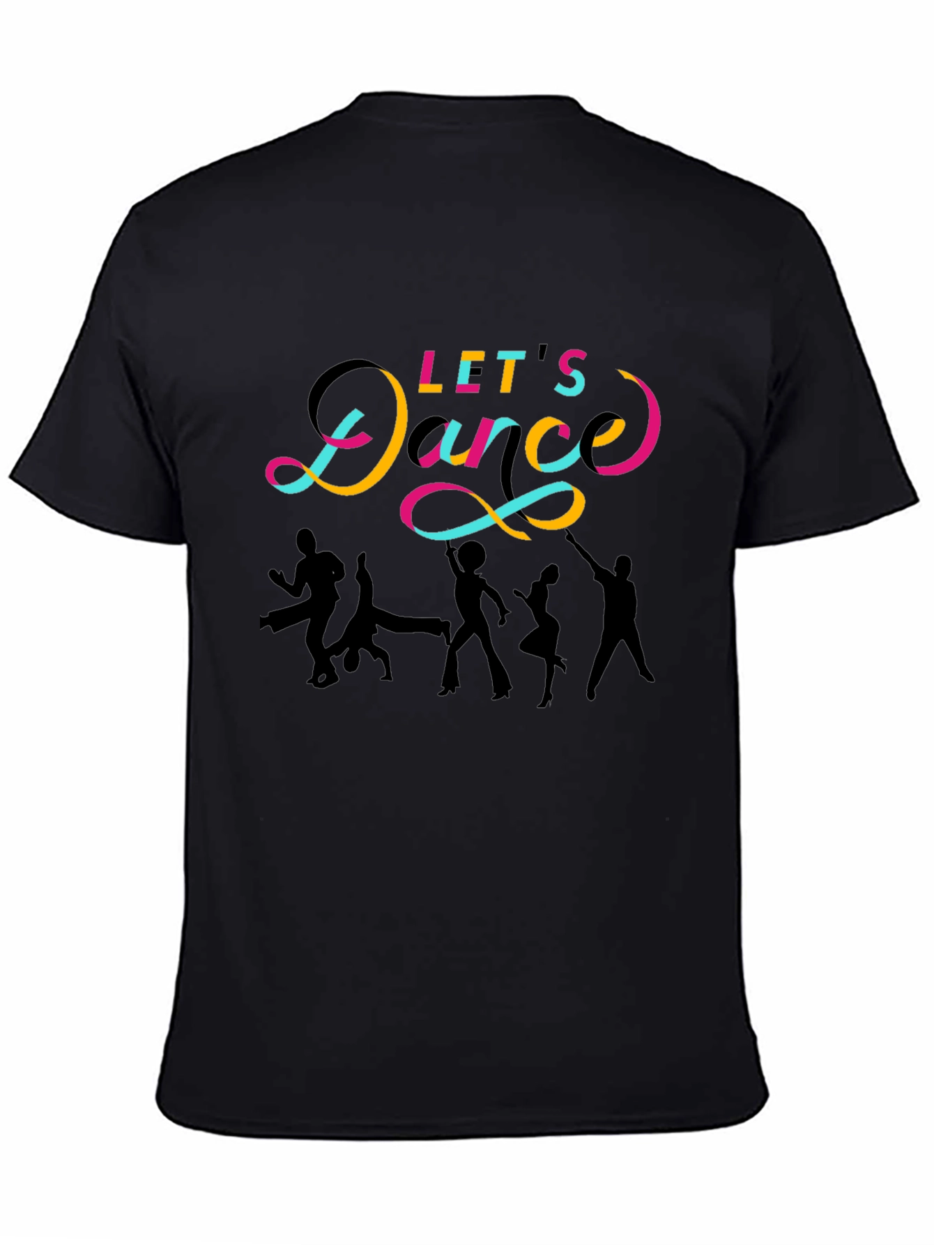 Lets Dance Graphic Tee - Black Cotton T-Shirt