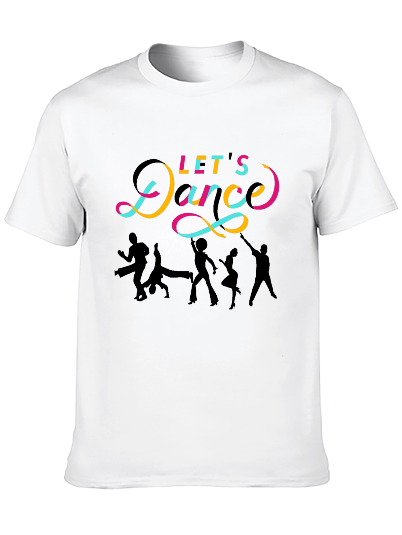 Lets Dance Graphic Tee - Black Cotton T-Shirt