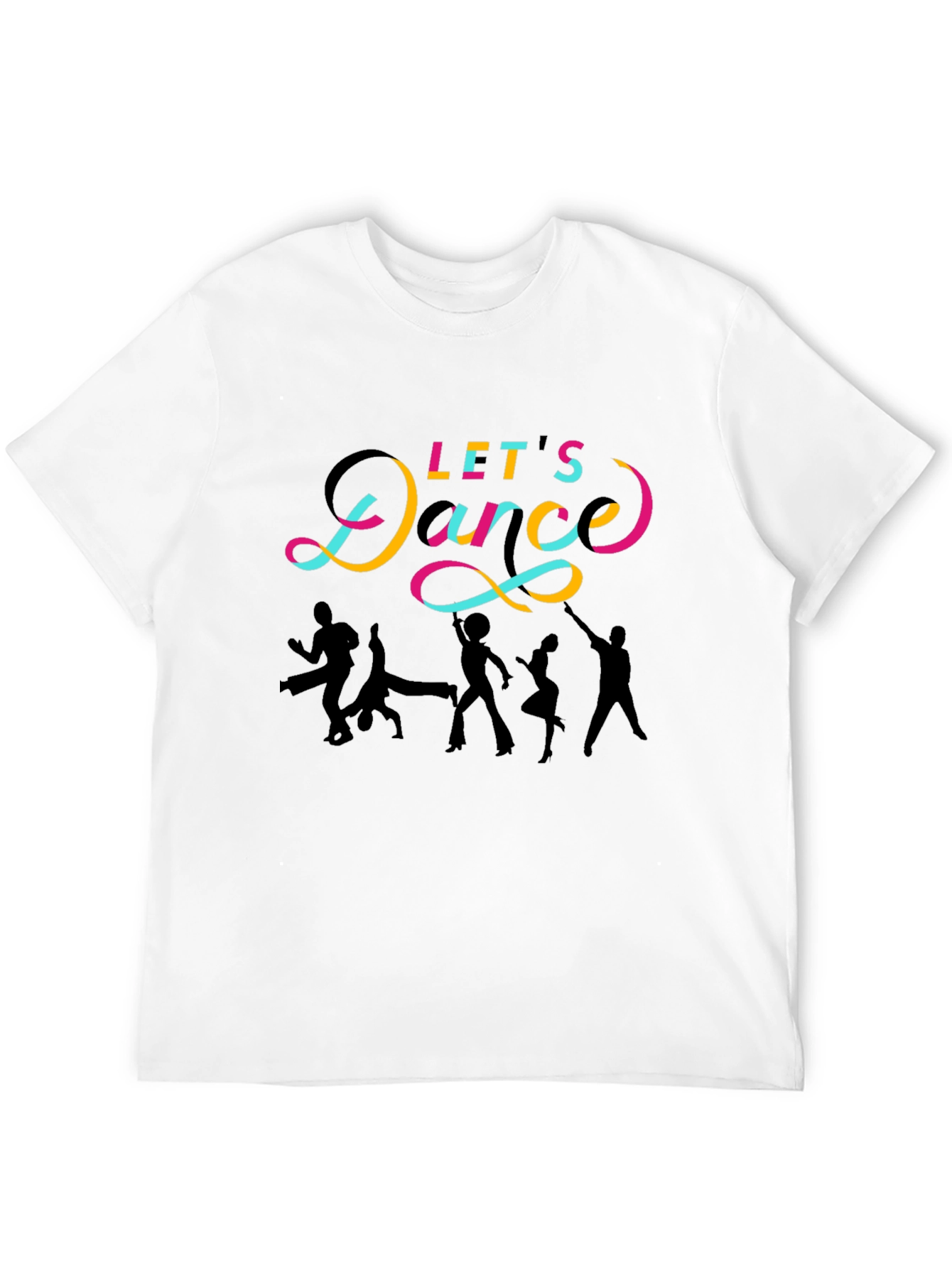 Lets Dance Graphic Tee - Black Cotton T-Shirt