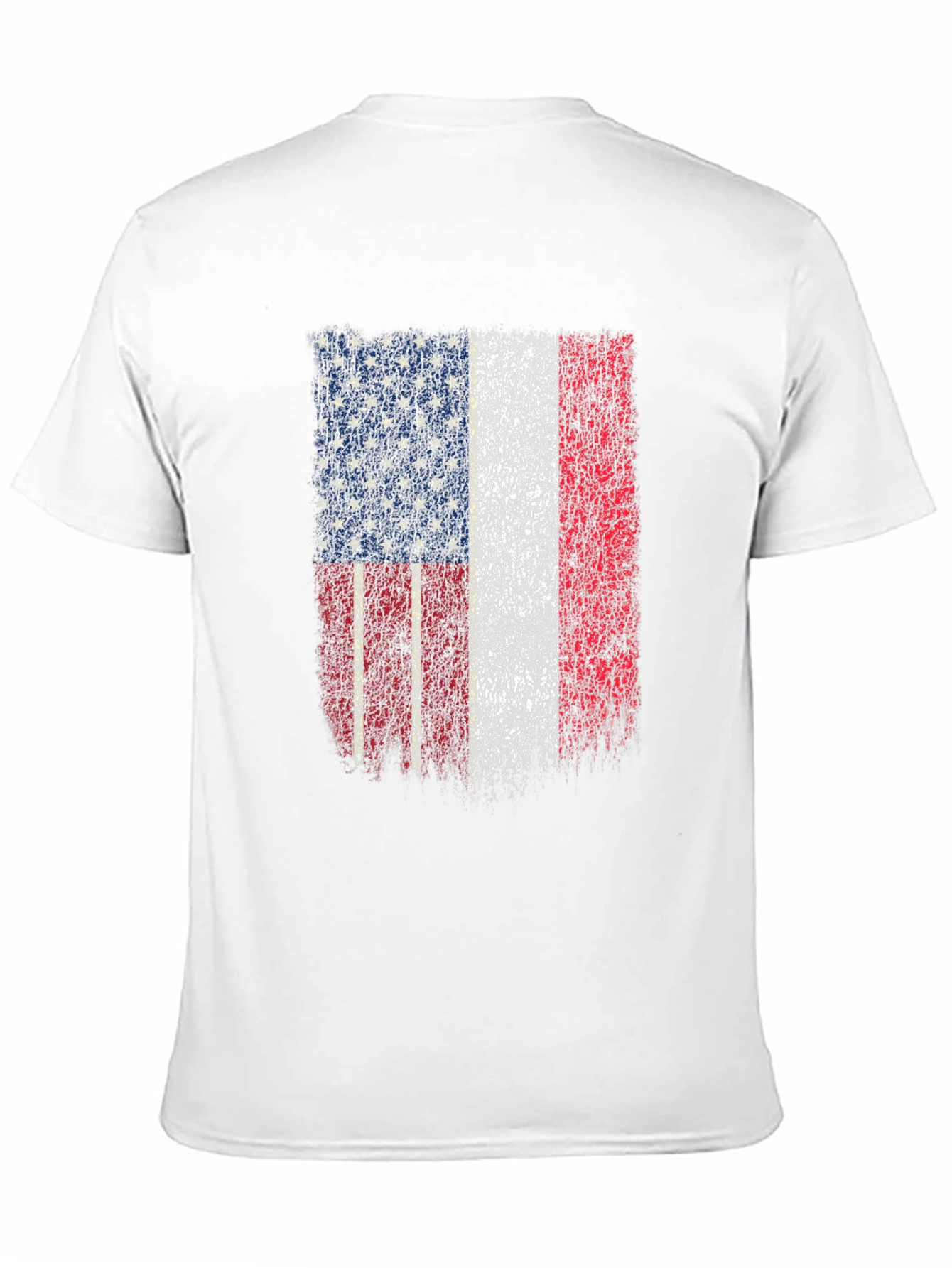 American France Flag Distressed Graphic Tee