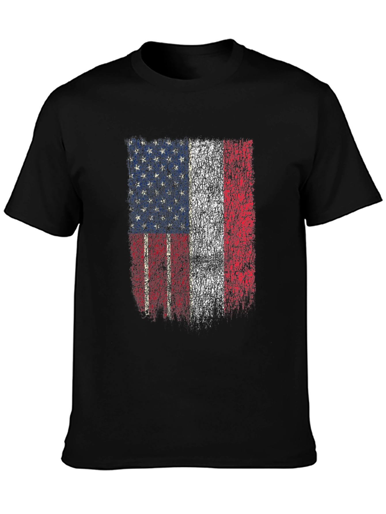 American France Flag Distressed Graphic Tee