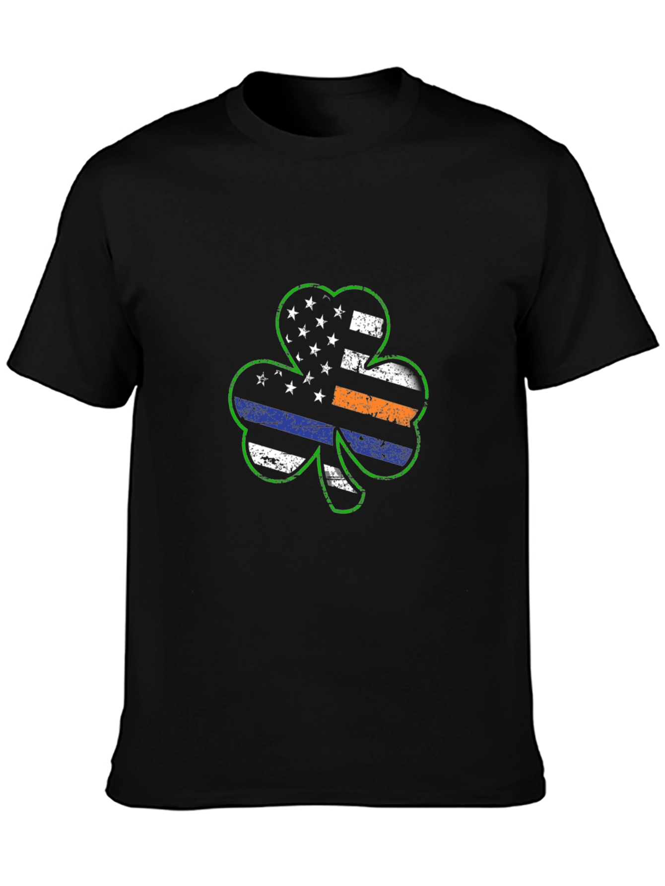 Shamrock American Flag Thin Line Graphic Tee