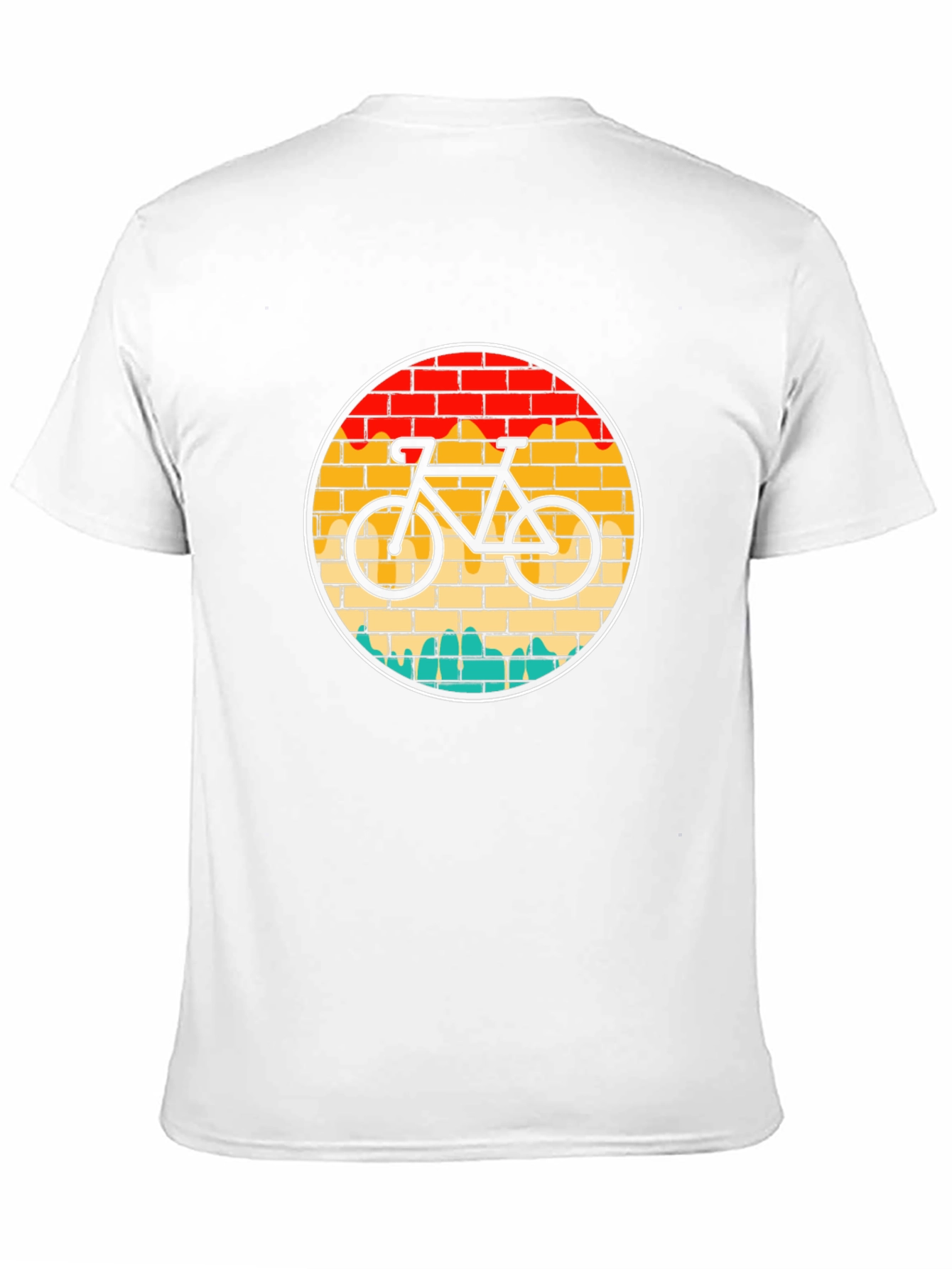 Retro Bike T-Shirt - Brick Wall Design
