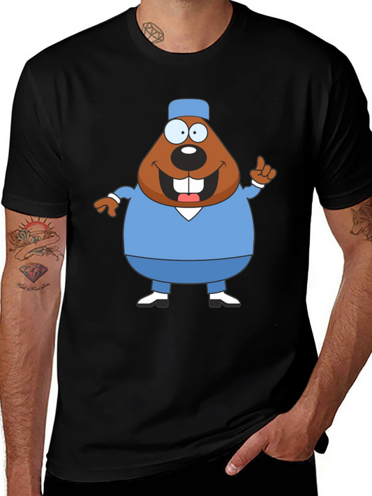Cartoon Beaver Doctor T-Shirt