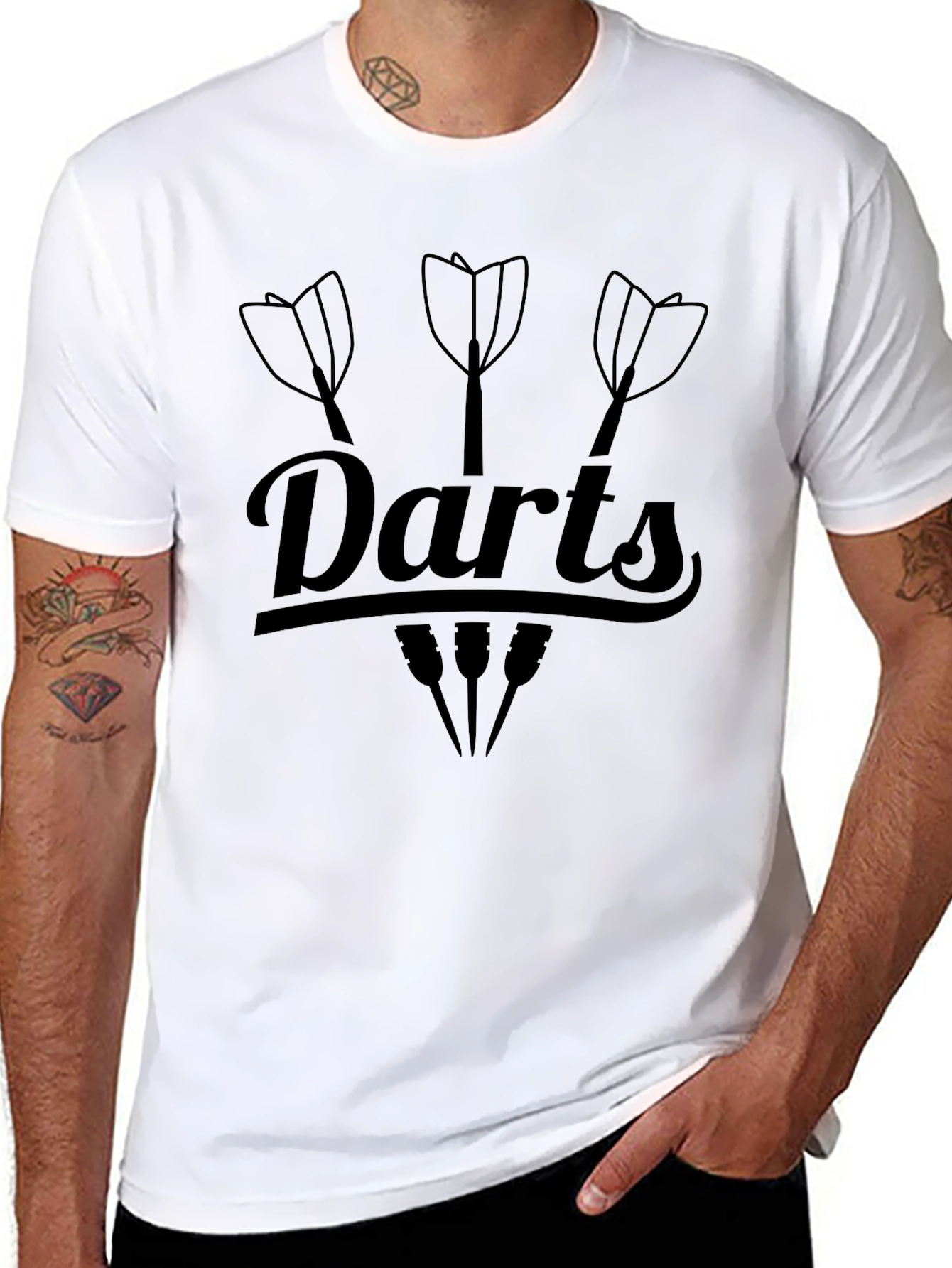 Darts Graphic Black T-Shirt