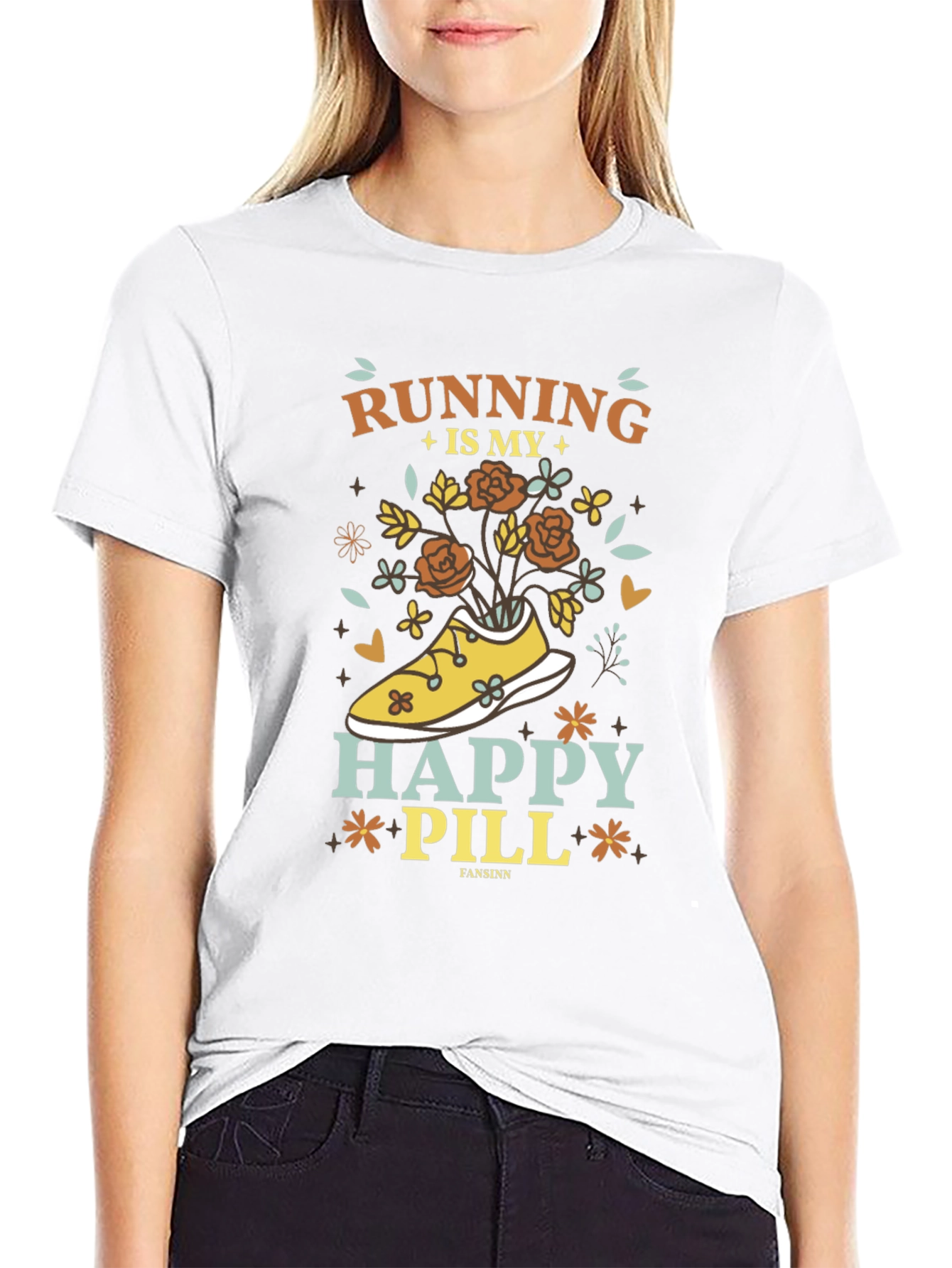 Running is My Happy Pill Graphic Tee