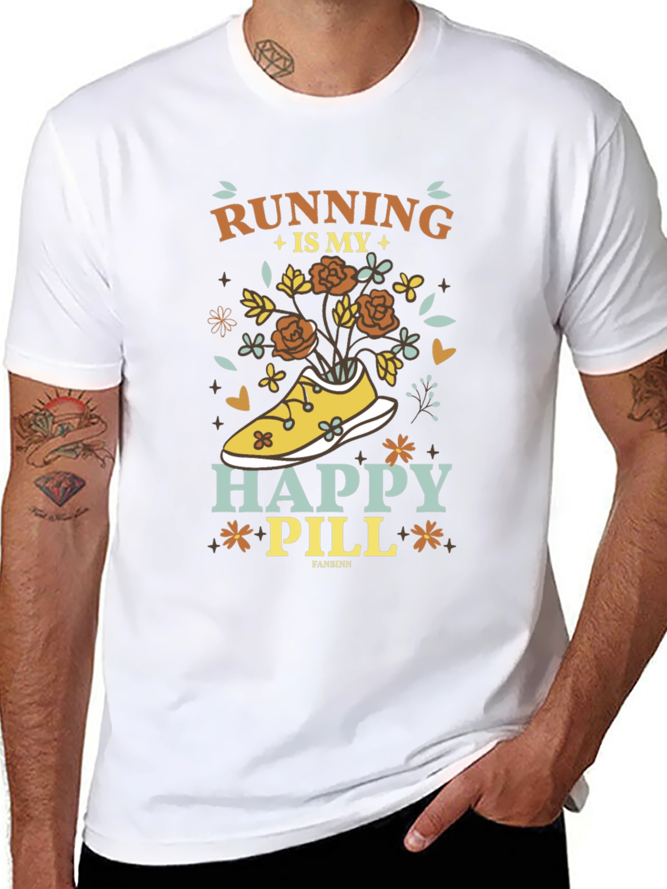 Running is My Happy Pill Graphic Tee