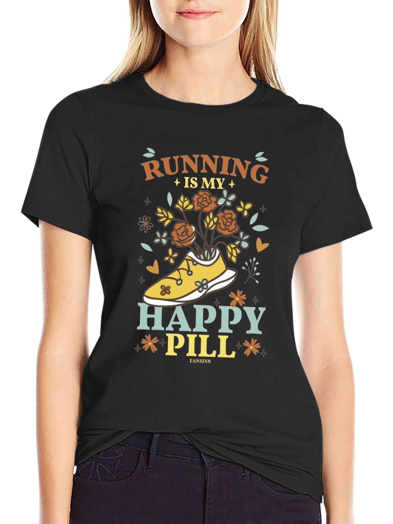 Running is My Happy Pill Graphic Tee