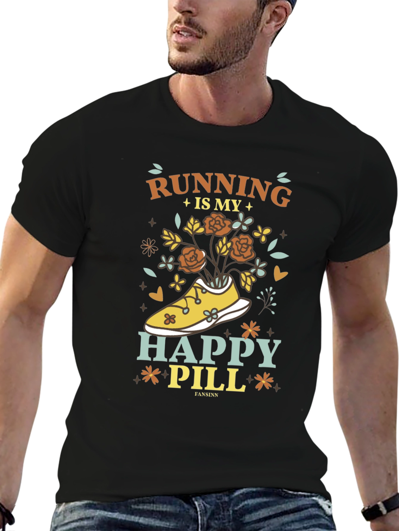 Running is My Happy Pill Graphic Tee