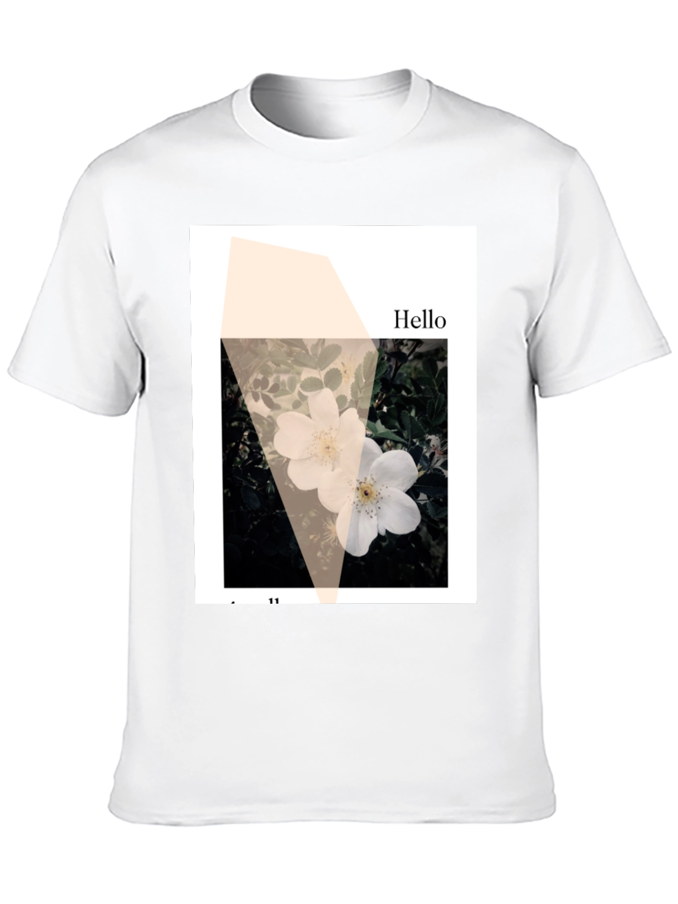 Floral Hello Black Graphic Tee