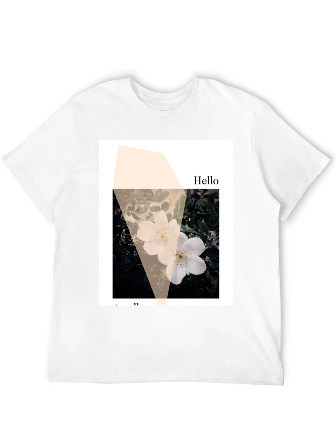 Floral Hello Black Graphic Tee