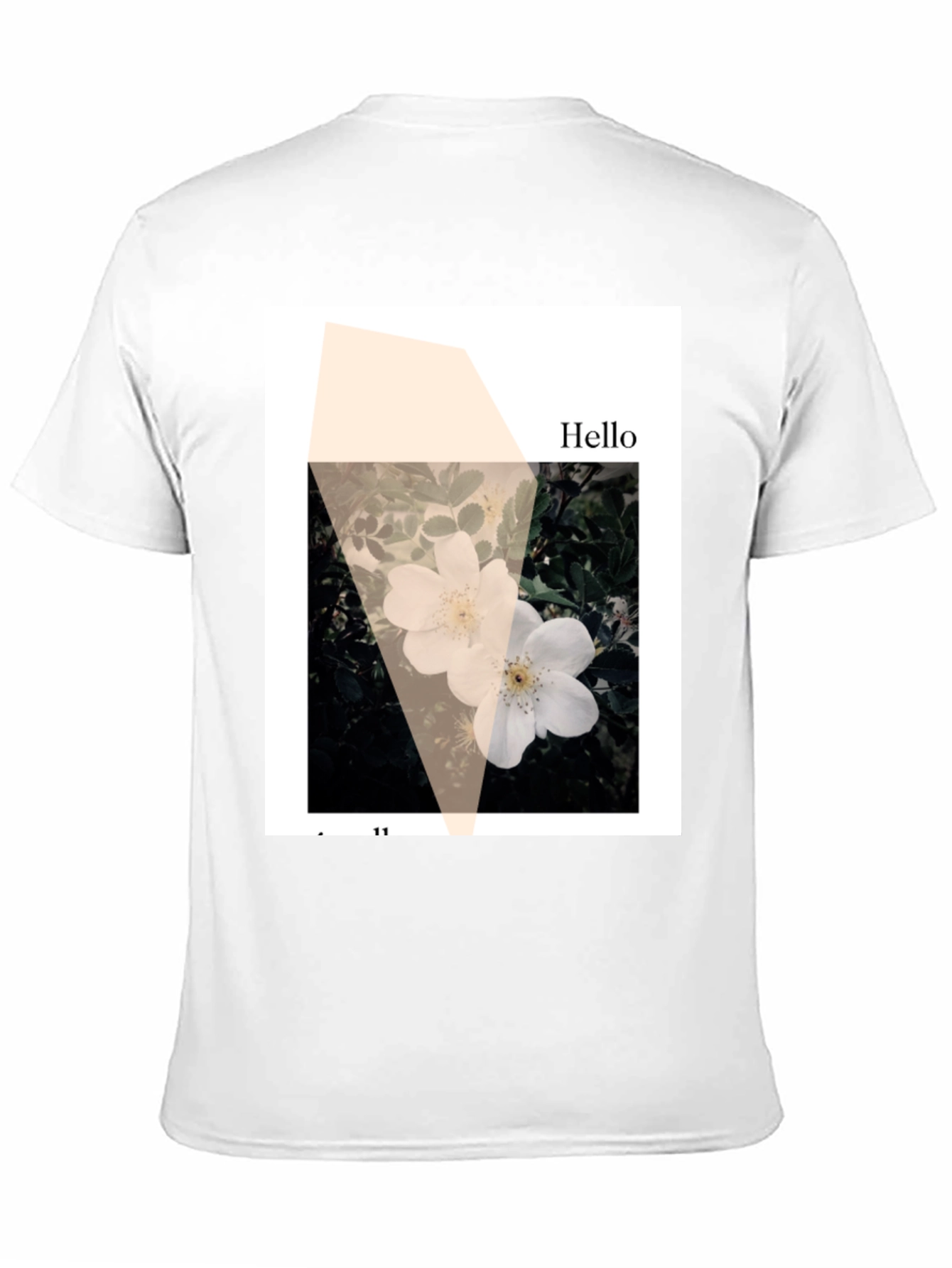 Floral Hello Black Graphic Tee