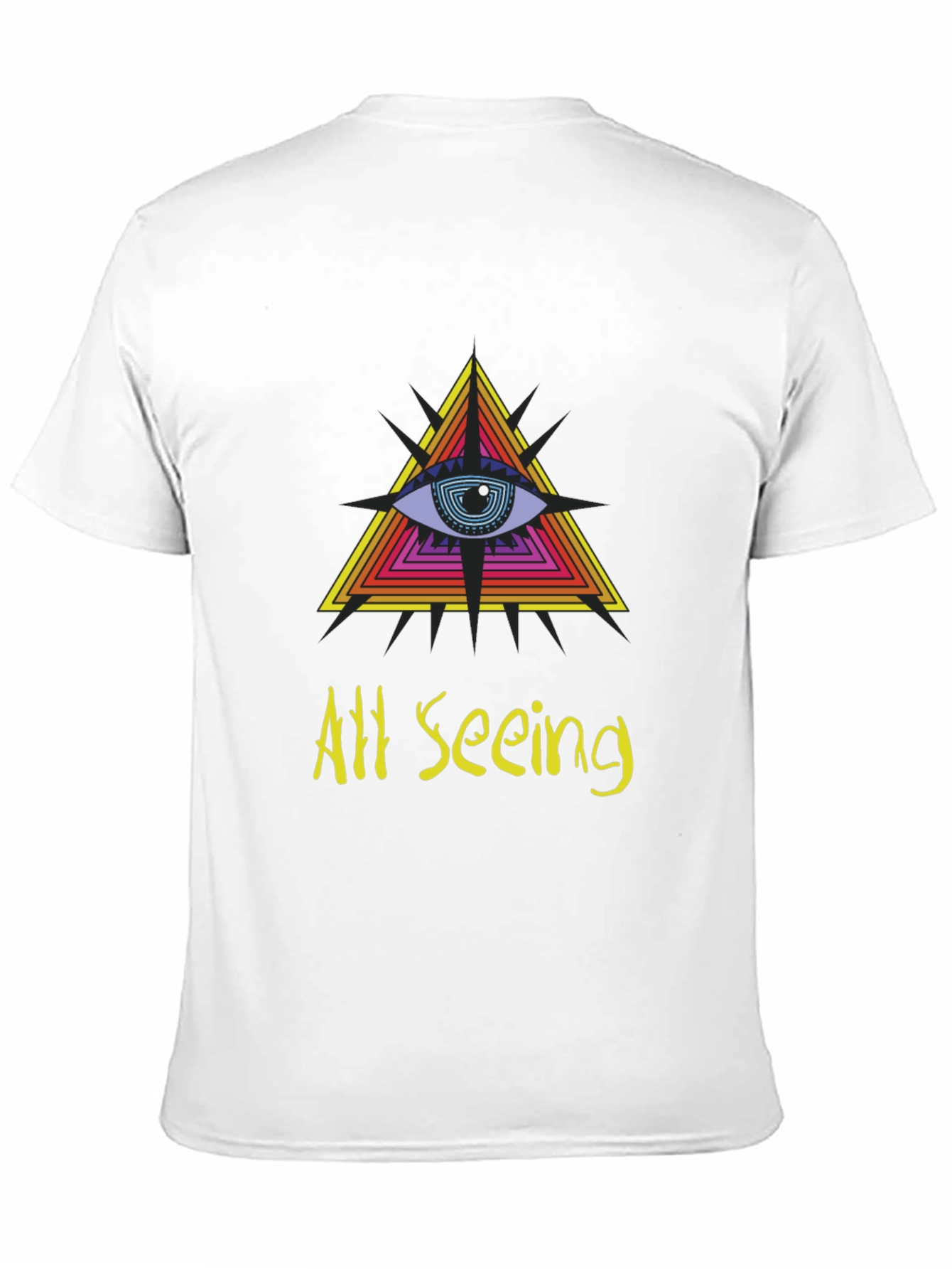 All Seeing Eye Graphic Tee - Black Cotton T-Shirt