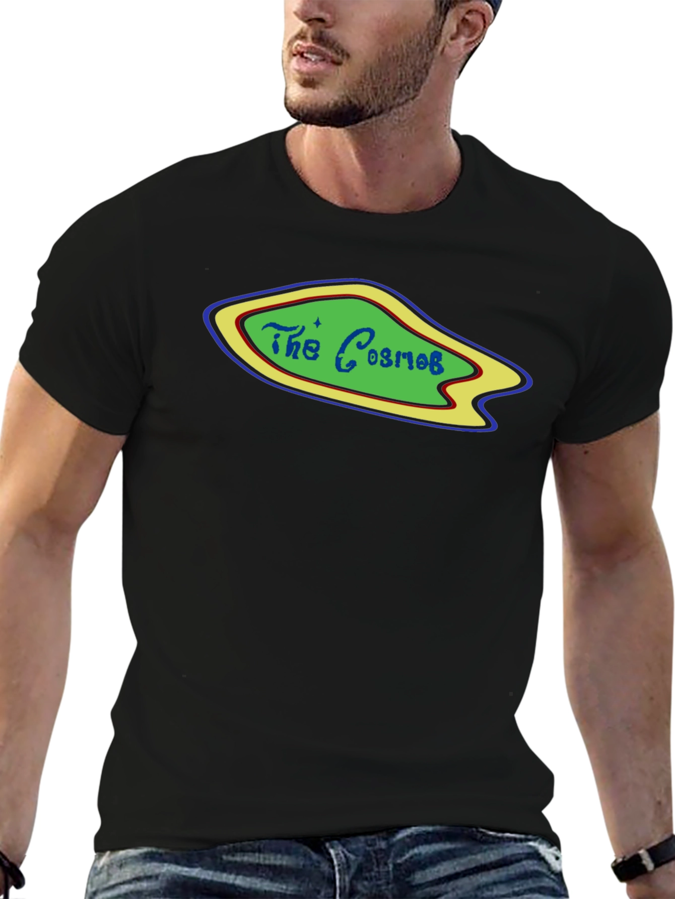 The Cosmos Retro Graphic T-Shirt - Black