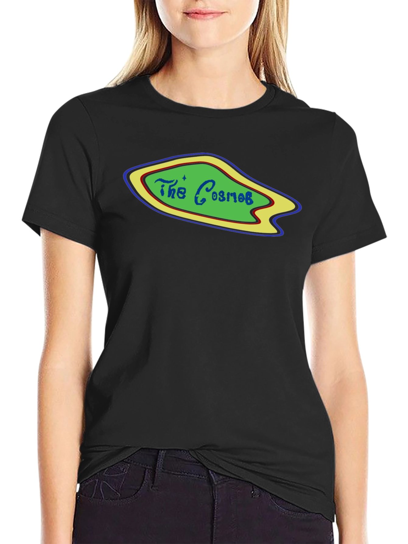 The Cosmos Retro Graphic T-Shirt - Black