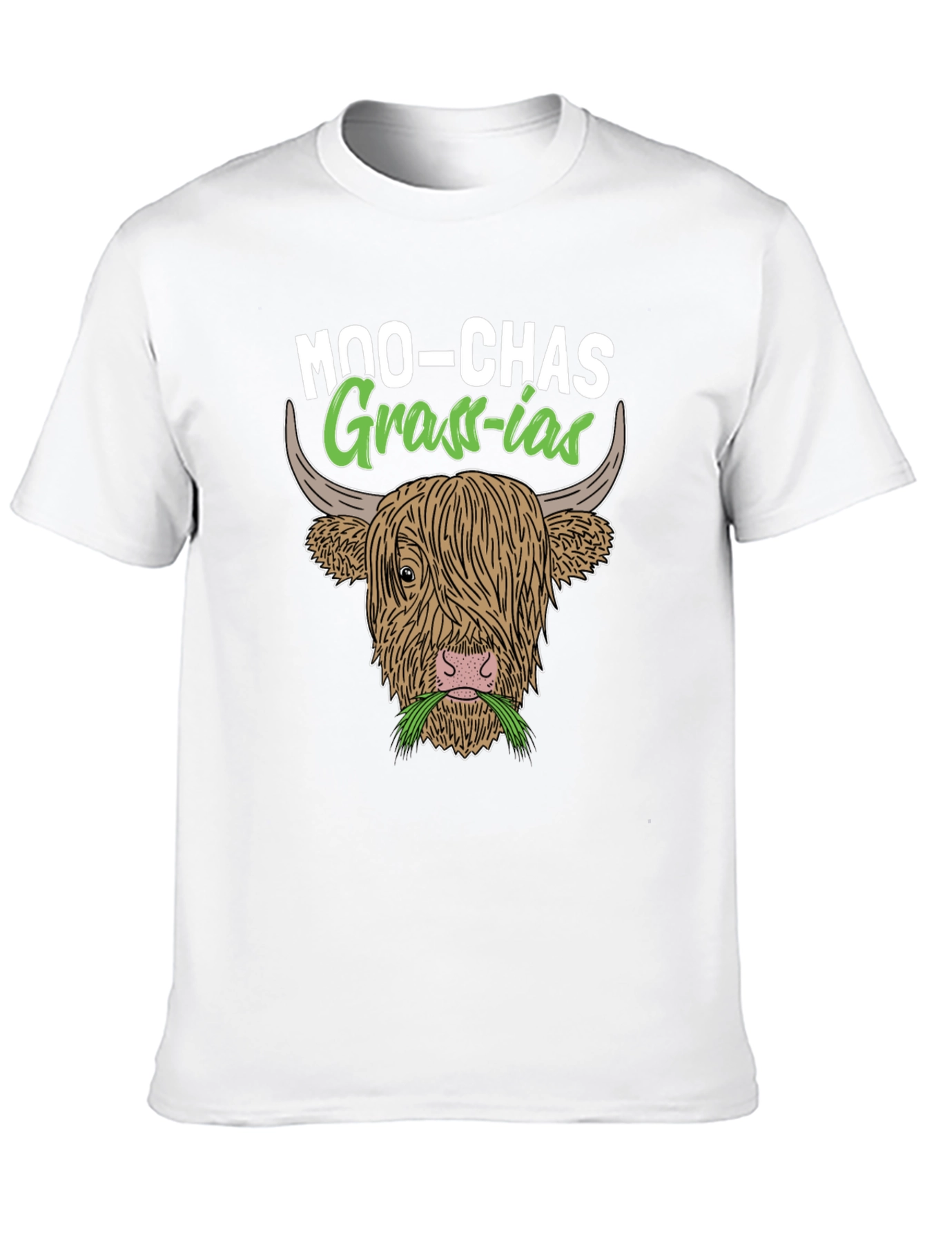 Moo-chas Grass-ias Cow Graphic Tee