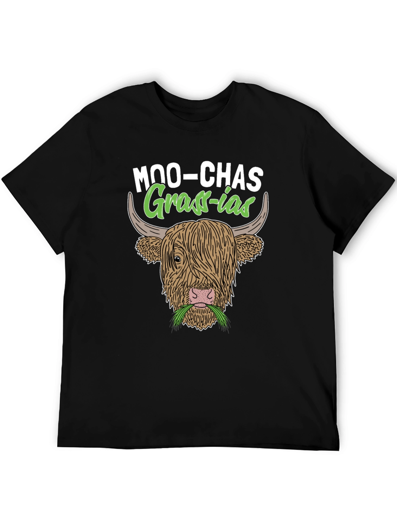 Moo-chas Grass-ias Cow Graphic Tee