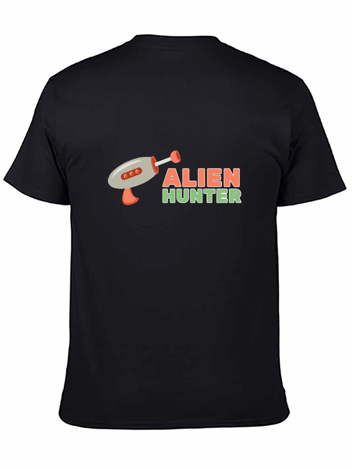 Alien Hunter Graphic Tee - Black Cotton T-Shirt