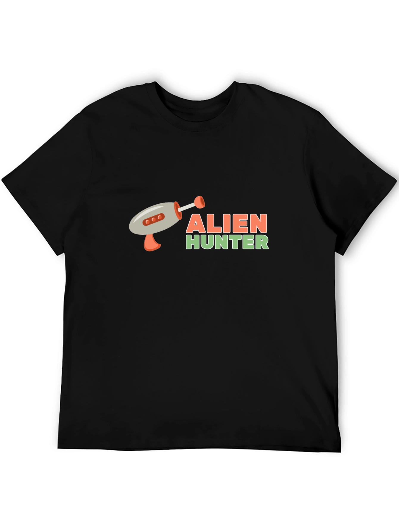 Alien Hunter Graphic Tee - Black Cotton T-Shirt