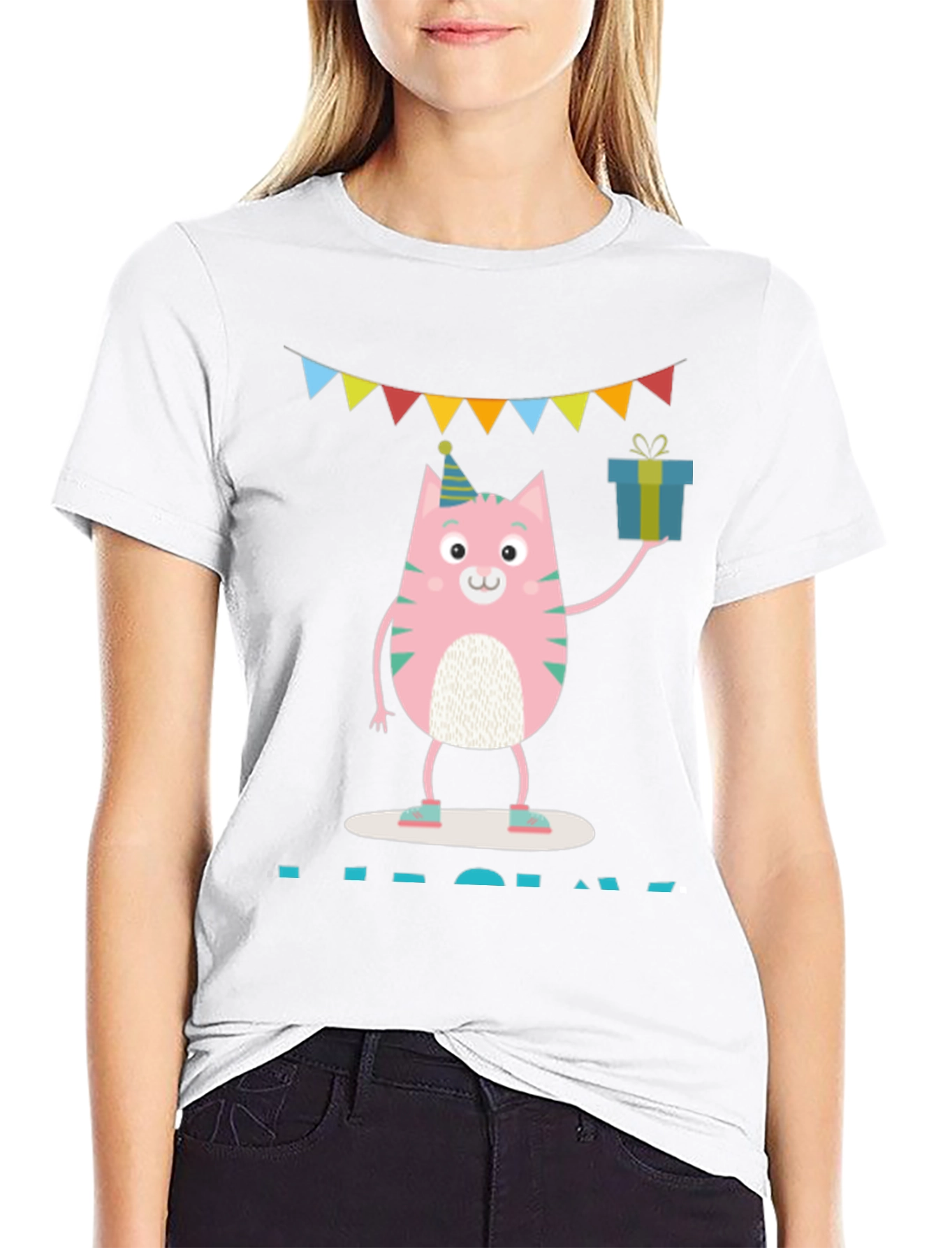 Birthday Cat Graphic T-Shirt - Unisex