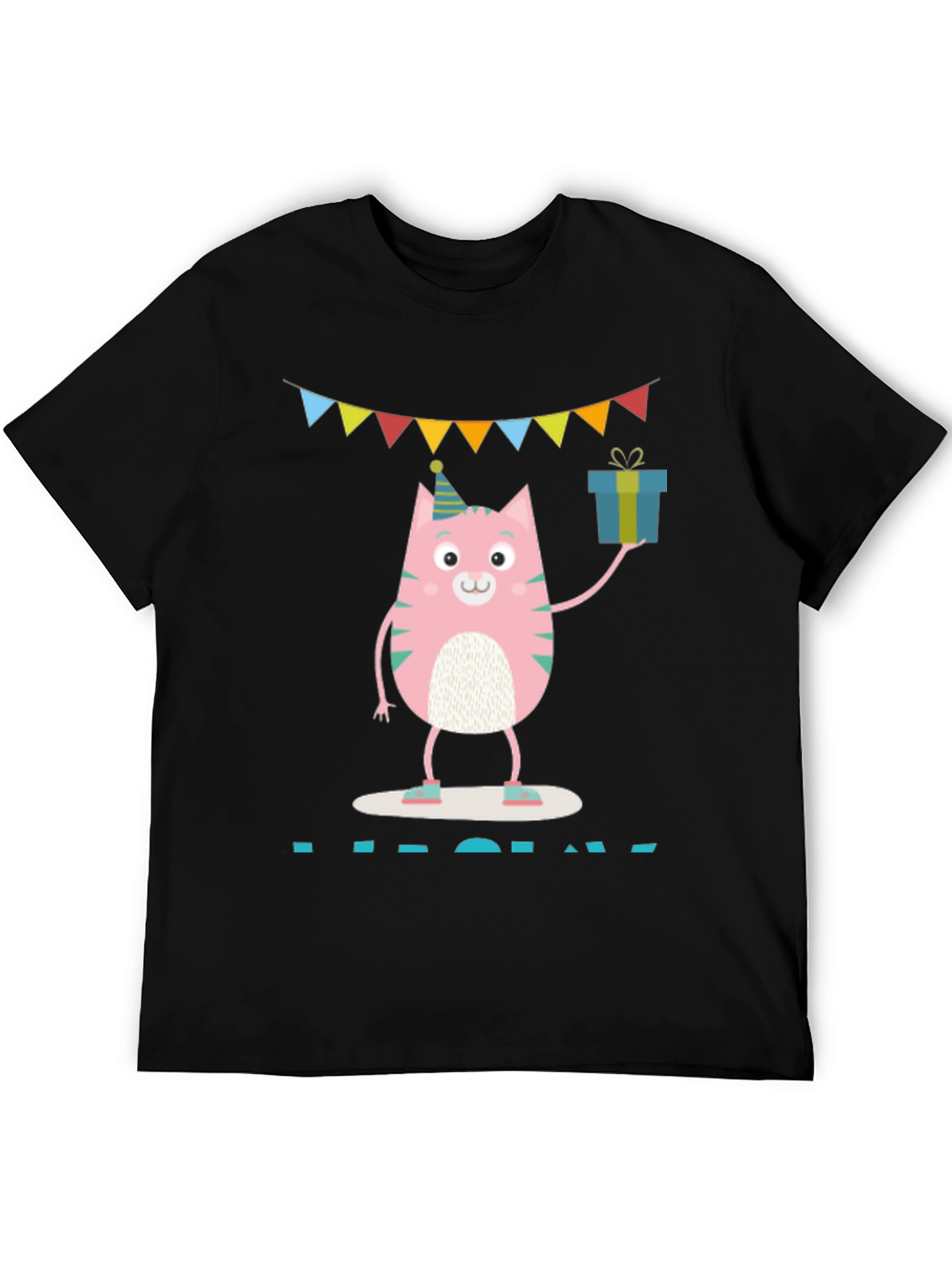 Birthday Cat Graphic T-Shirt - Unisex