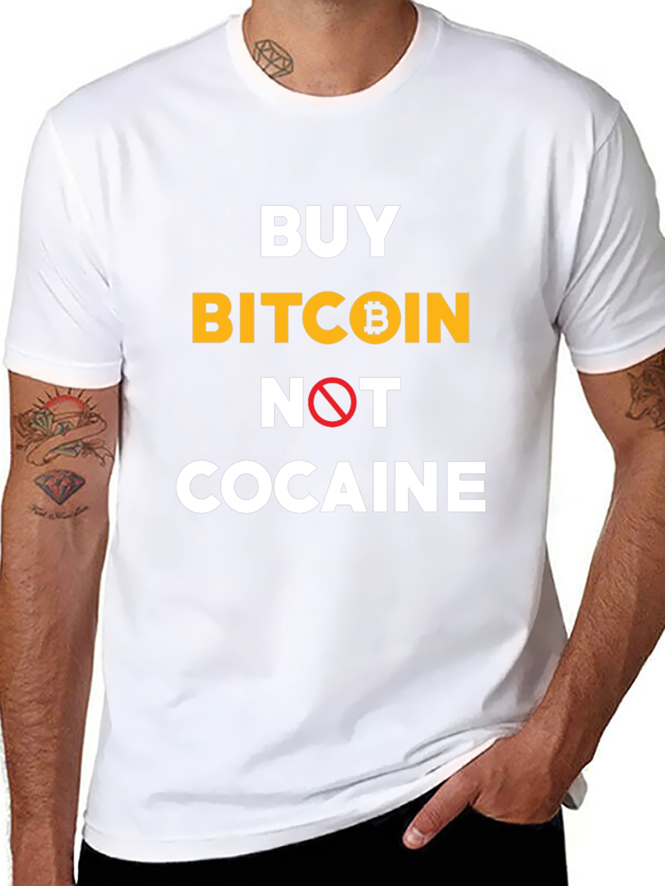Buy Bitcoin Not Cocaine Black T-Shirt