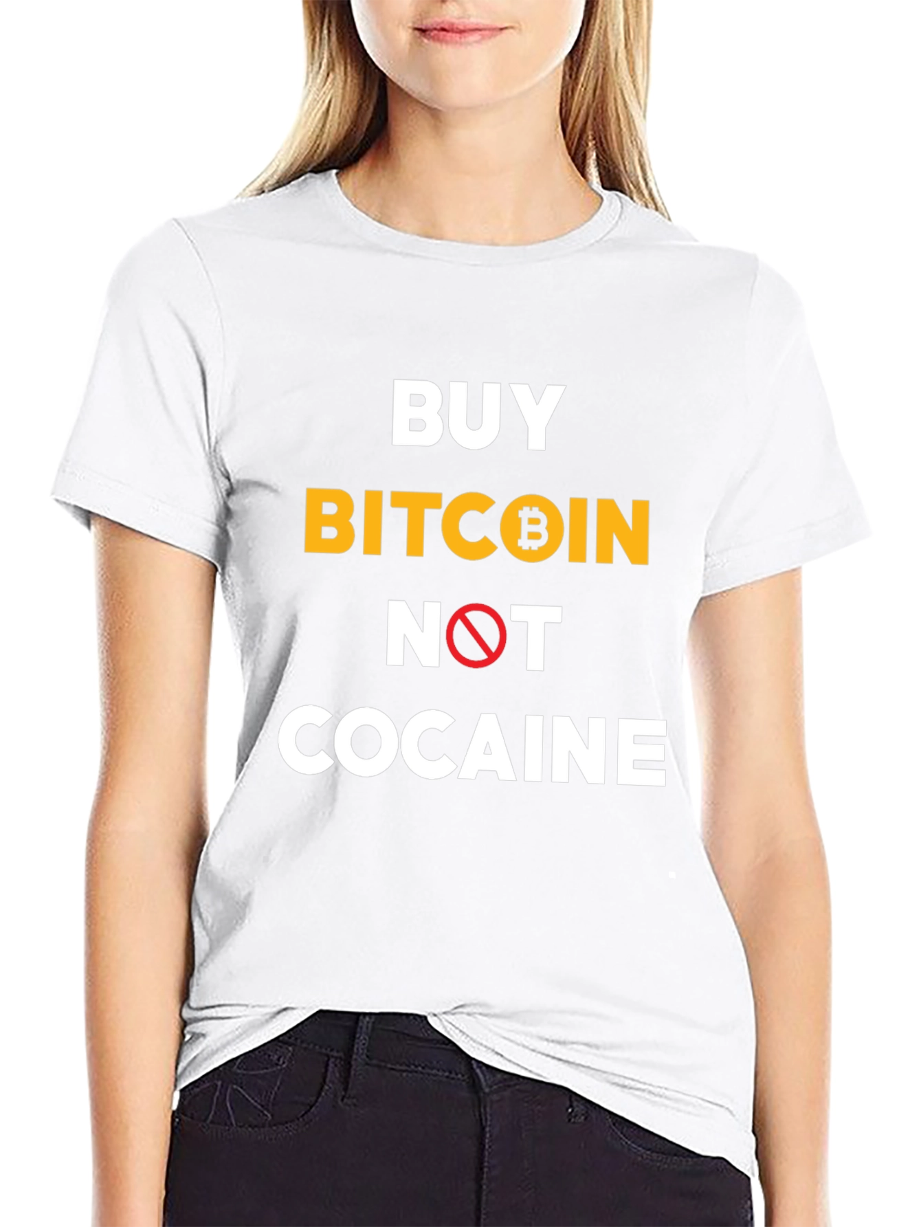 Buy Bitcoin Not Cocaine Black T-Shirt